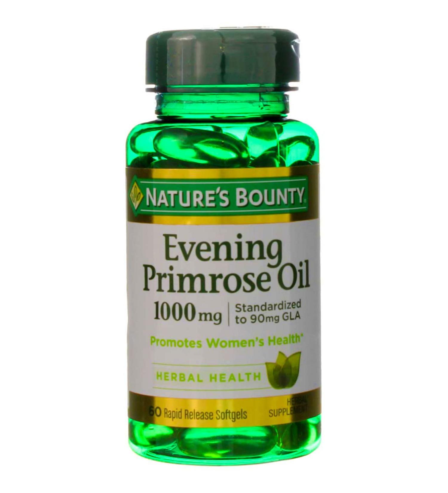 Nature's Bounty Evening Primrose Oil 1000 mg Softgels 60 ea - Buy Online on GoSupps.com
