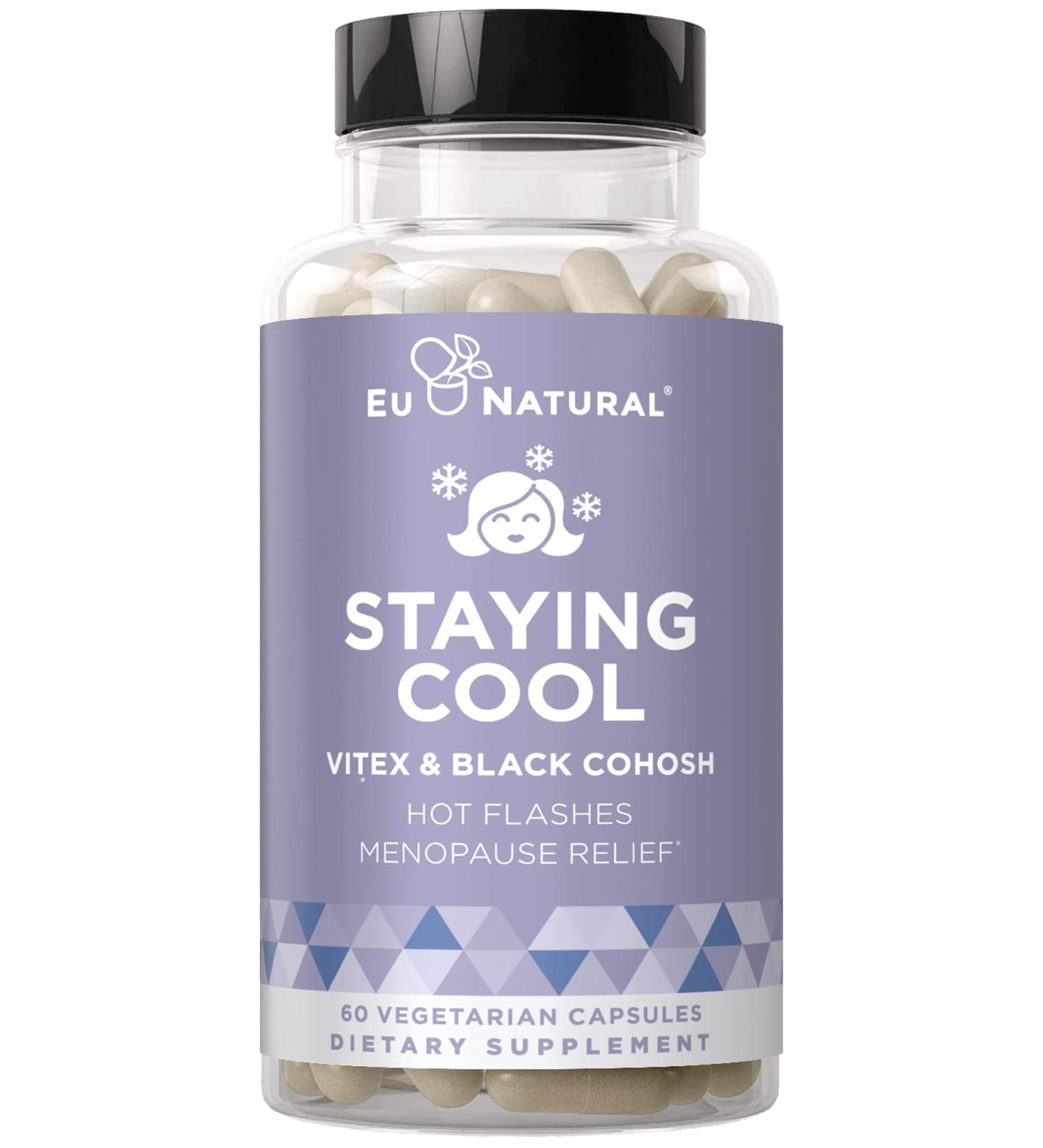 Menopause Relief & Hormonal Balance Support - Vitex Chaste Tree & Black Cohosh Capsules | 60 Veg Softgels - Buy Online on GoSupps.com