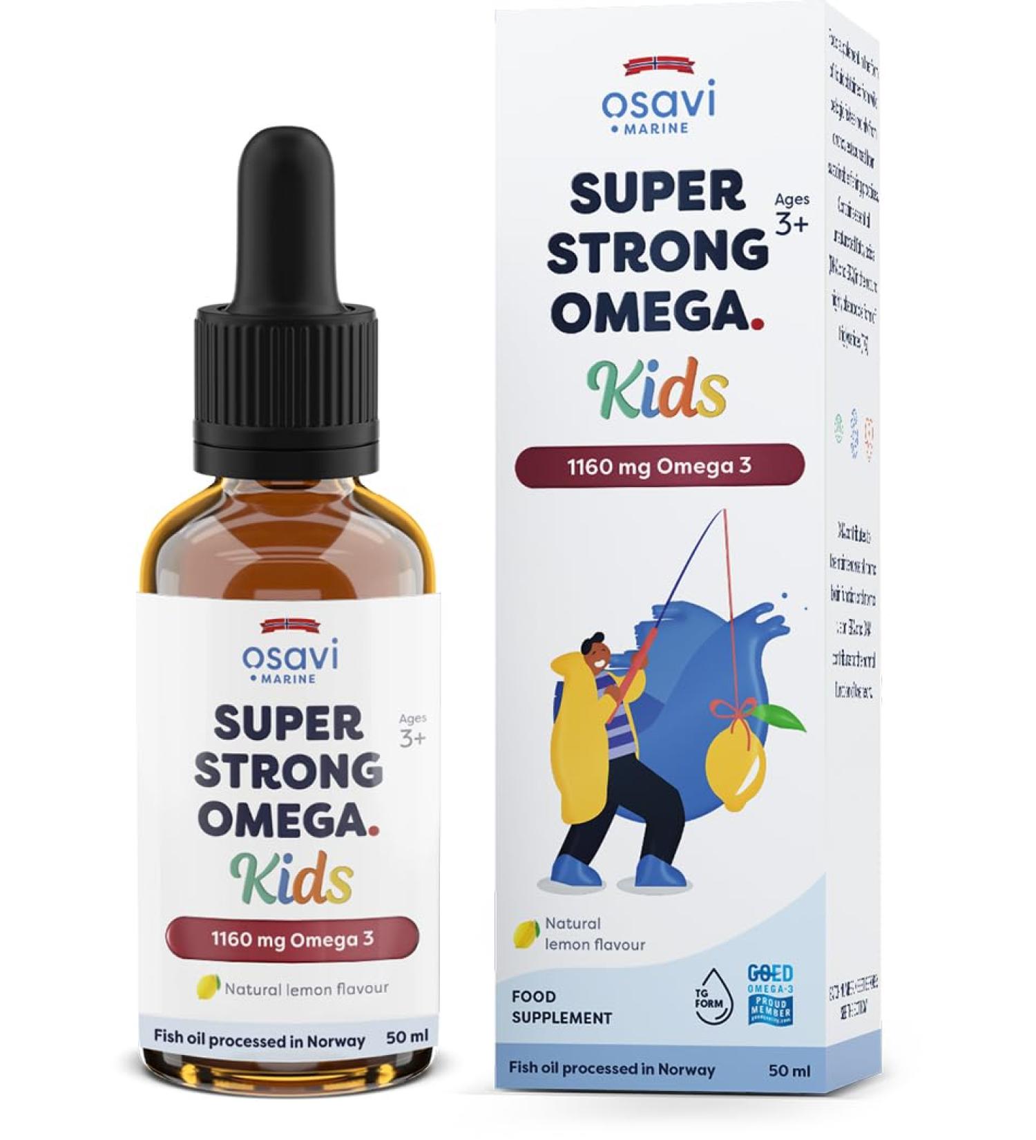 Osavi Super Strong Omega Kids 1160mg Omega 3 (Lemon) - 50 ml. - Buy Online on GoSupps.com
