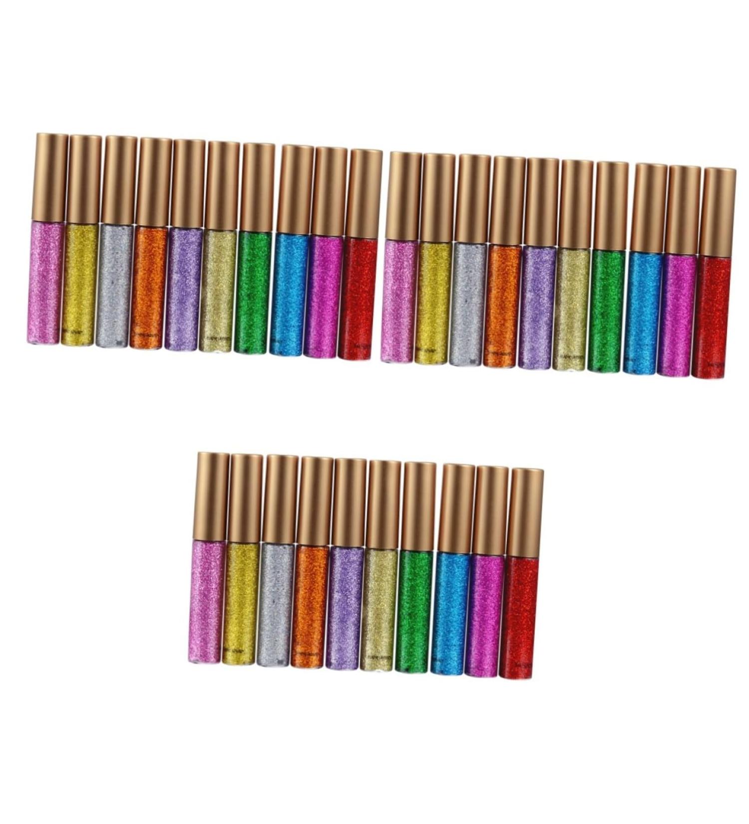 FOMIYES Liquid Eyeshadow 30 Pcs Eyeshadow Eyeliner Pencil Eye Shadow Glitter Eyeliner Shinny Eyeliner Liquid Eyeliner Make up - Buy Online on GoSupps.com