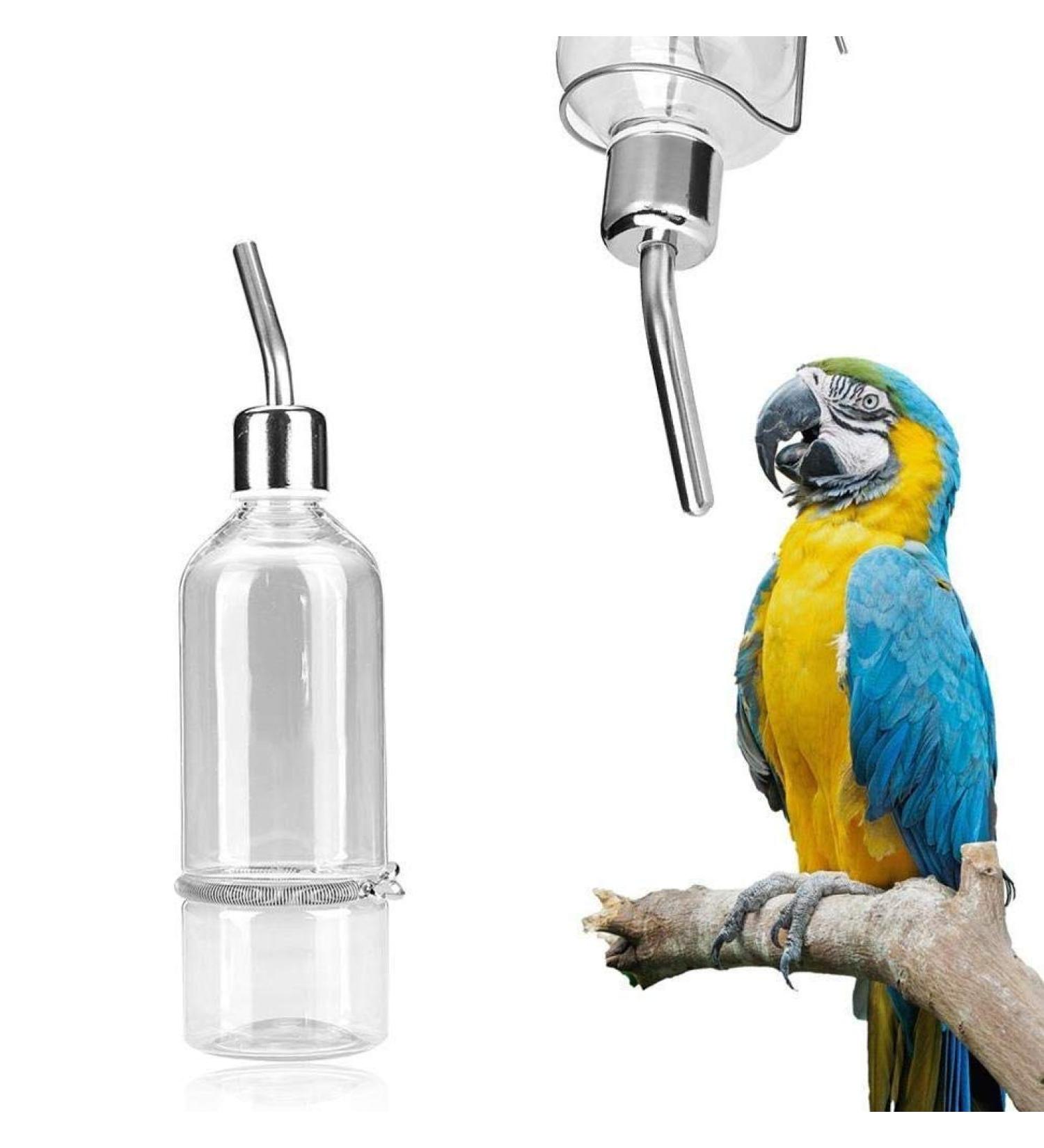Parrot Water Feeder Stainless Steel Nipple No Drip Hanging Water Dispenser for Small Animals Hamster Rabbit Chinchilla Ferret(L) - Buy Online on GoSupps.com