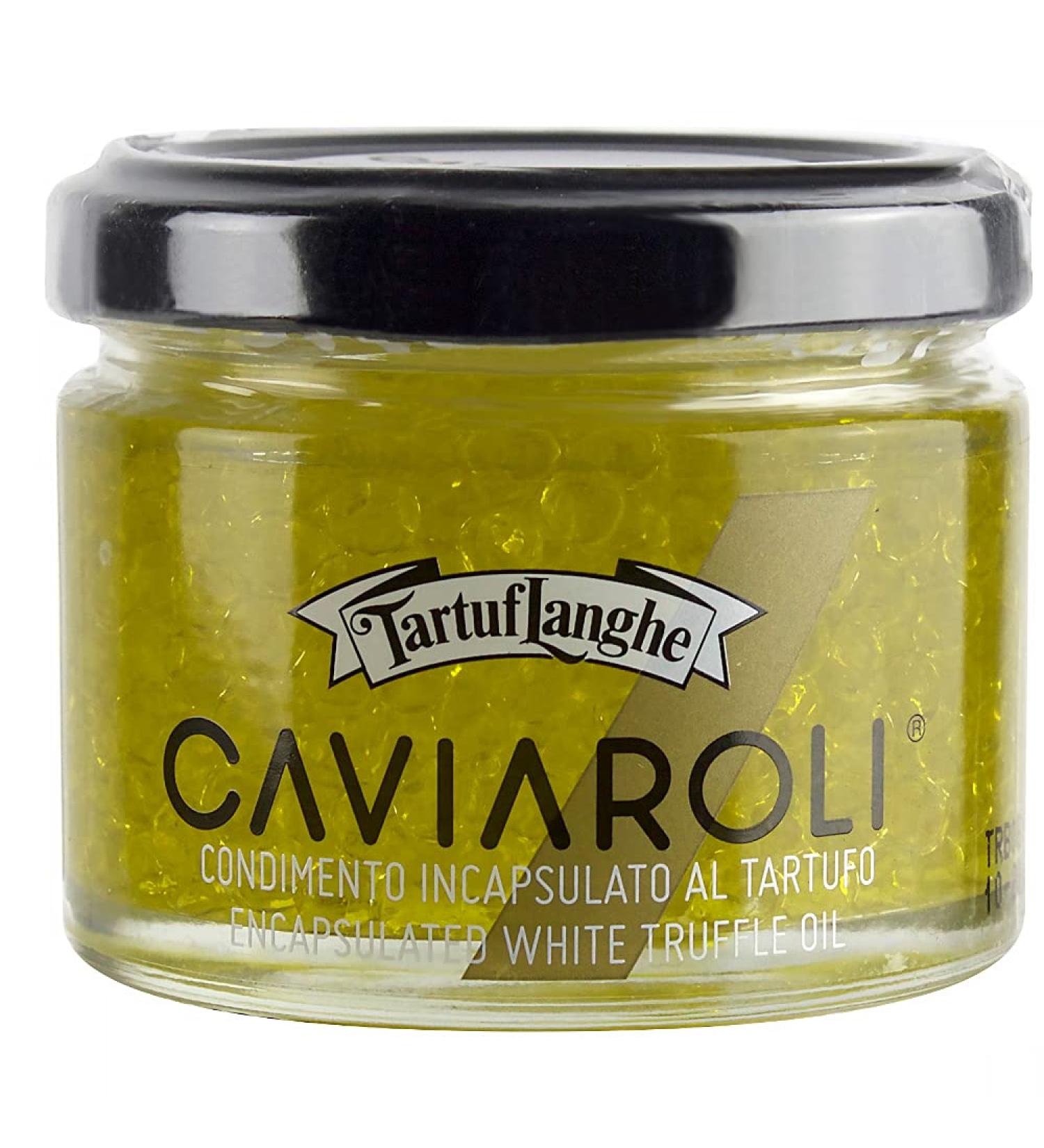 olivenoel.de TartufLanghe - White truffle pearls (Tuber magnatum Pico) with extra virgin olive oil vinegar spices - 50 g