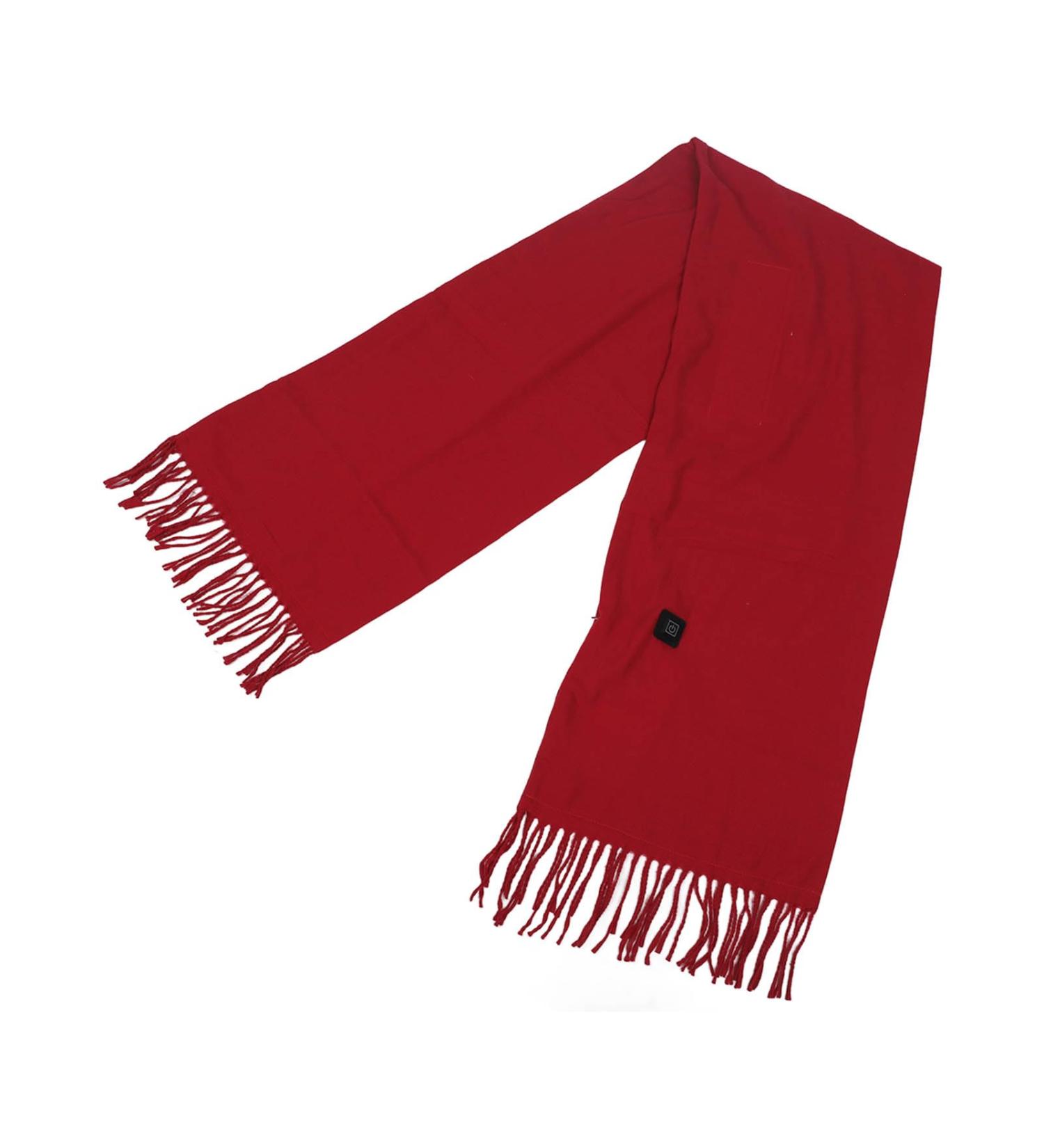 USB Heated Loop Scarf with Tassel | 3 Temperature Settings | Cold Weather Warmth in Red - Buy Online on GoSupps.com