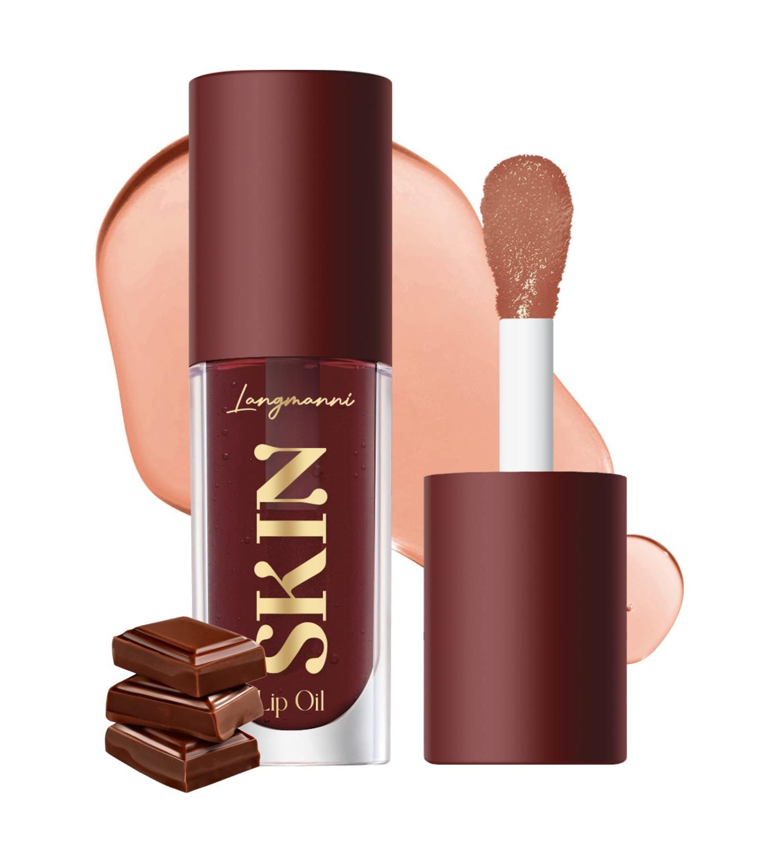 Bangfeng Big Brush Head Hydrating Lip Glow Oil Plumping Lip Tint - Chocolate - Buy Online on GoSupps.com