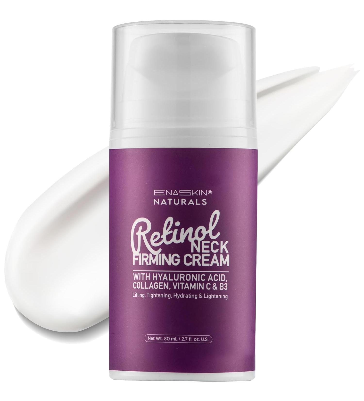 Retinol Neck Firming Cream - Advanced Face Tightening & Lifting | Hyaluronic Acid Collagen & Vitamin C | Reduces Wrinkles & Firms Skin (2.7 Oz - Buy Online on GoSupps.com