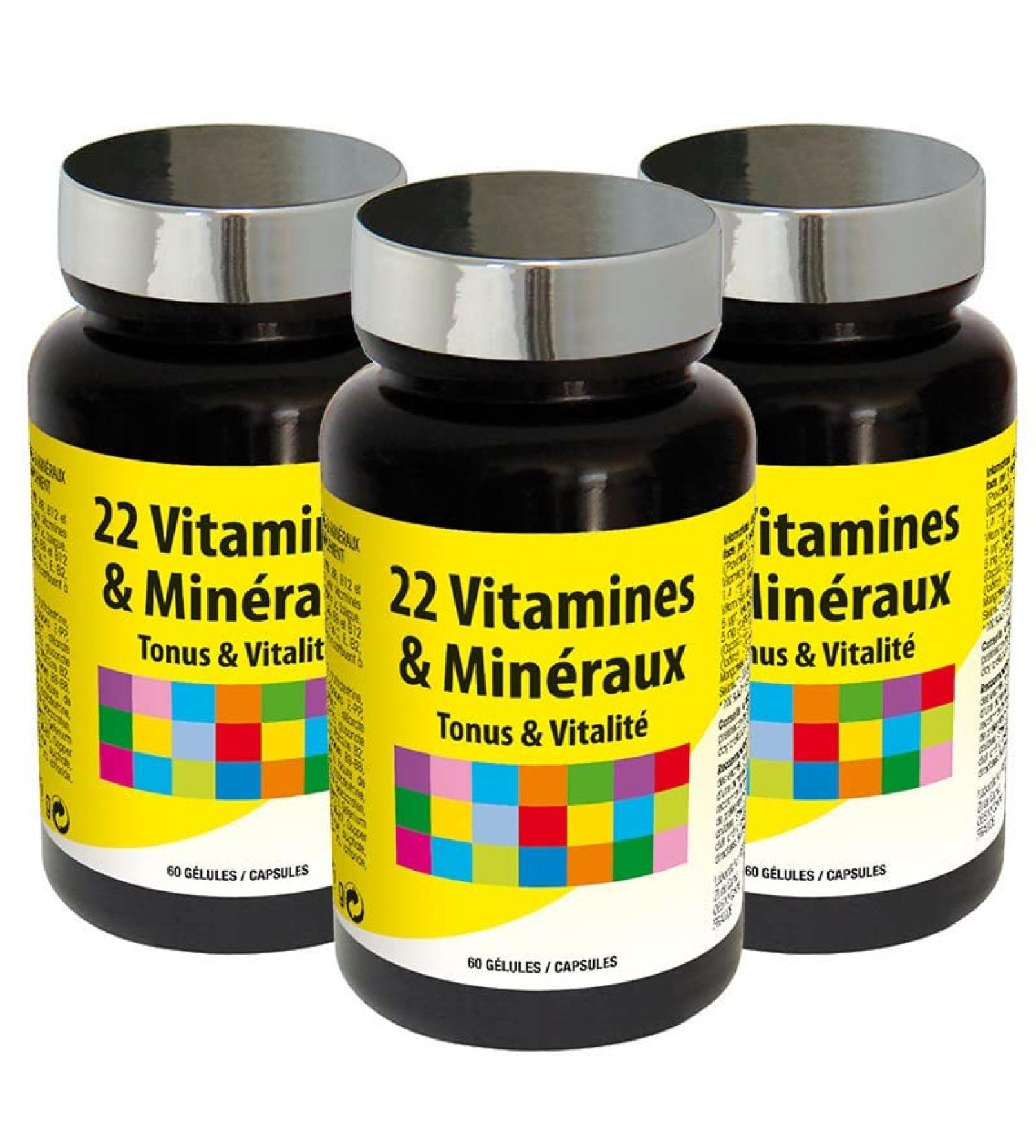 NUTRIEXPERT - 22 Vitamins & Minerals - Helps reduce fatigue - Supports natural defenses - Protects cells from oxidative stress - 30-day treatment - French brand - Pack of 3 products - Buy Online on GoSupps.com