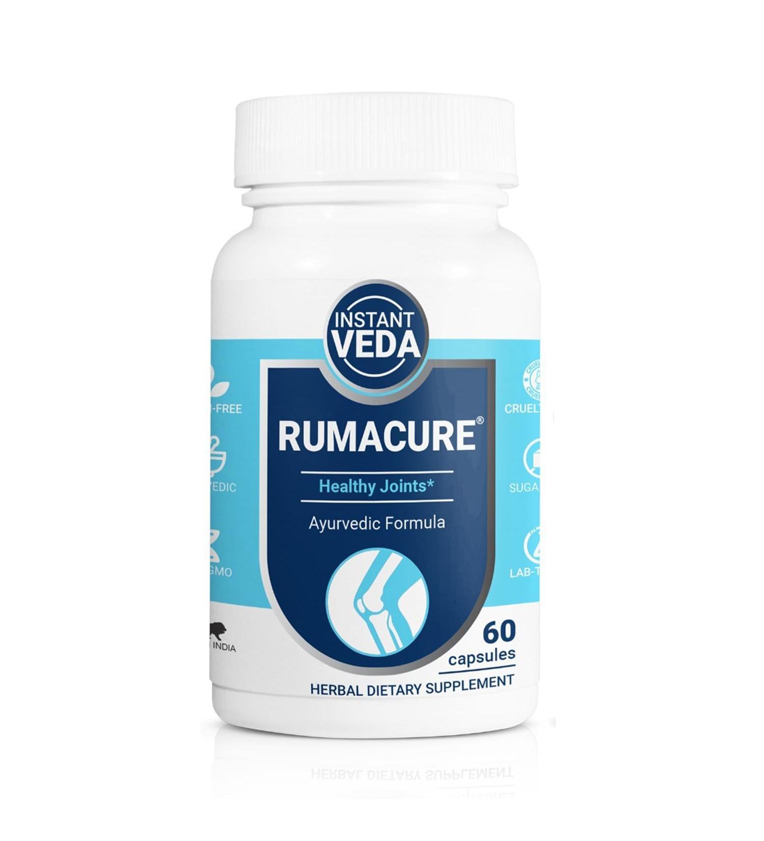 Ayush Remedies Rumacure Capsules 120 Count (Pack of 2) with Vitis Quadrangularis Colchicum Inteum Caryophyllus Aromaticus Herbal Pills - Buy Online on GoSupps.com