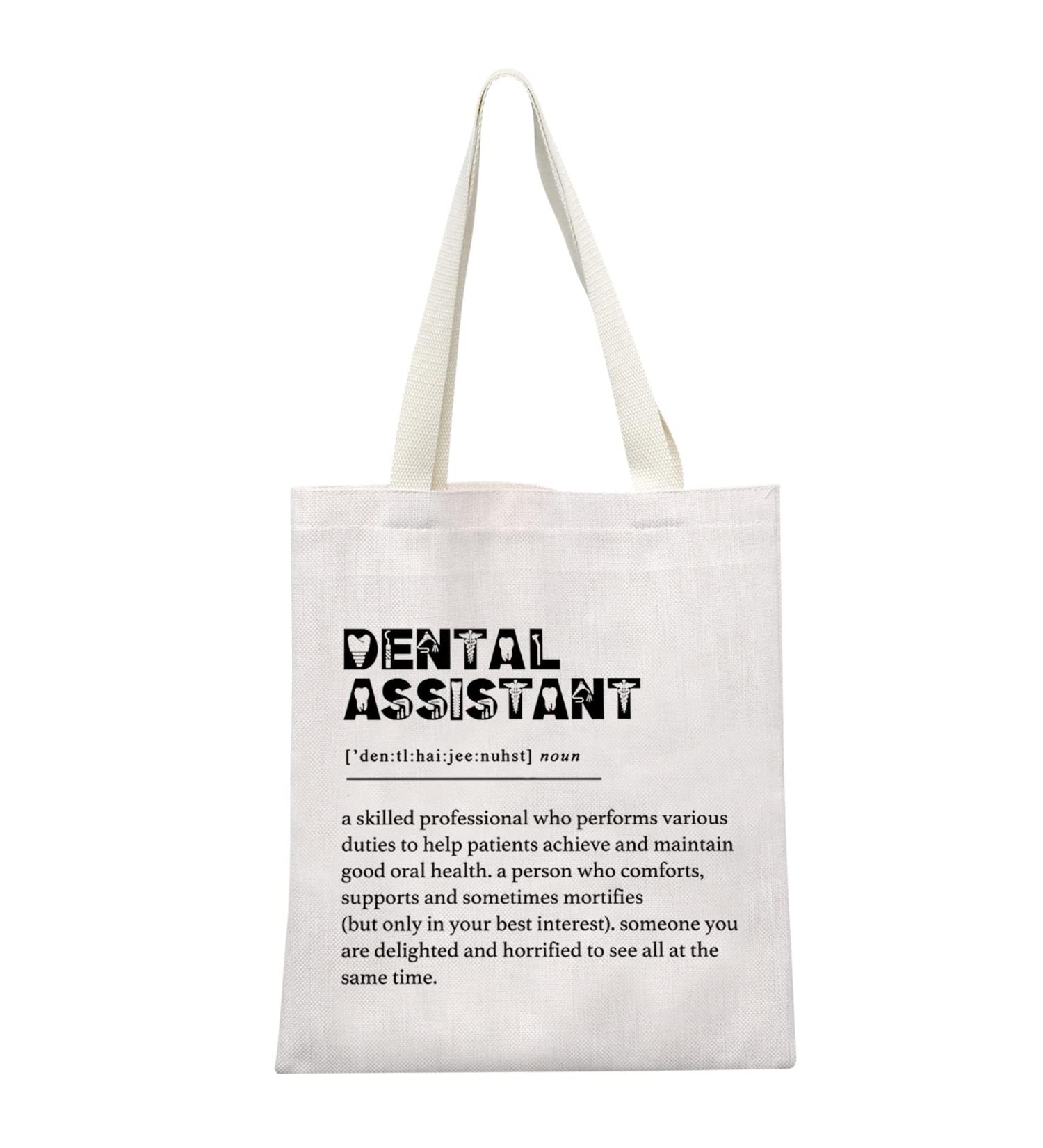 JTOUK Dental Assistant Gift | Ideal Dentist & Hygienist Present | Unique Dental Tote Bag - Buy Online on GoSupps.com