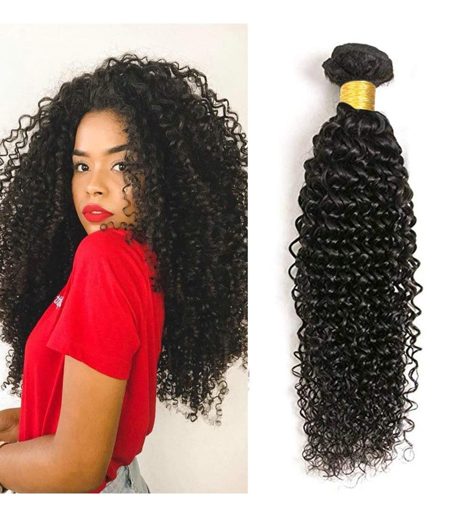 Brazilian Kinky Curly Human Hair Bundle 20 Inch | 100% Unprocessed Virgin Hair | Natural Black Color - Shop Now! - Buy Online on GoSupps.com