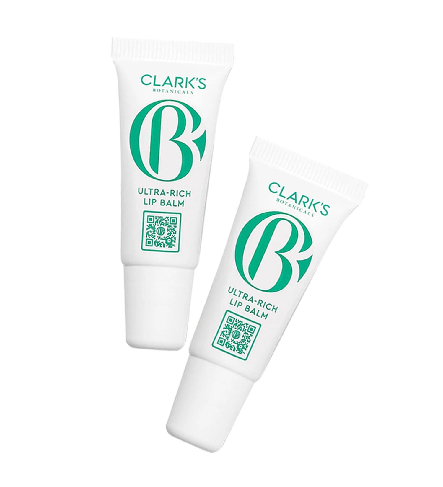 Clark's Botanicals Mini Ultra Rich Lip Balm: Plumping Moisturizer with Collagen and Shea Mango & Avocado Butter + Vitamin E | 0.14 fl oz (Pack of 2) - Buy Online on GoSupps.com