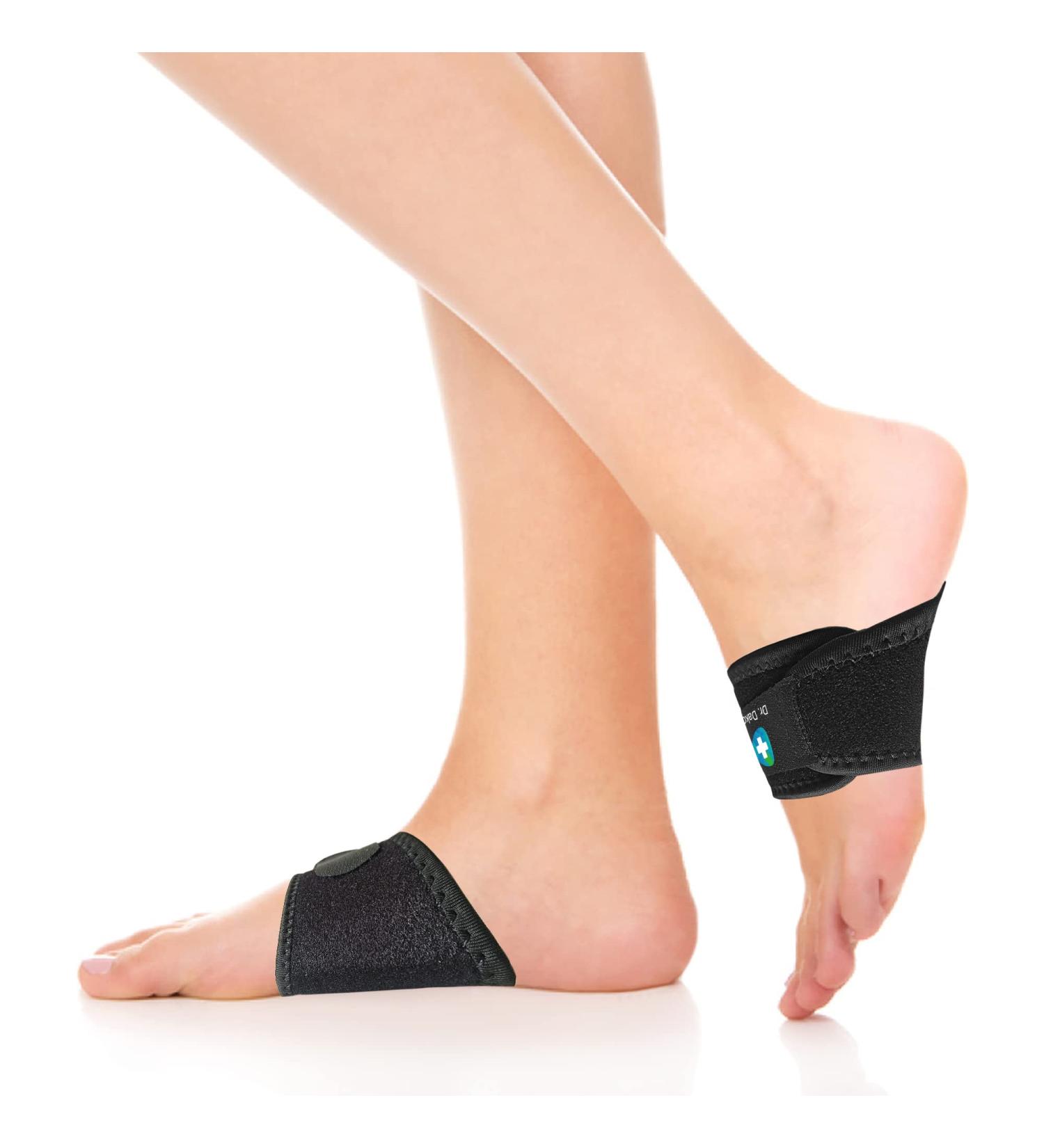 Dr. Dakota Adjustable Padded Foot Arch Support Braces with Copper Ions - 1 Pair for Plantar Fasciitis Relief and Orthotic Health - Unisex - Buy Online on GoSupps.com