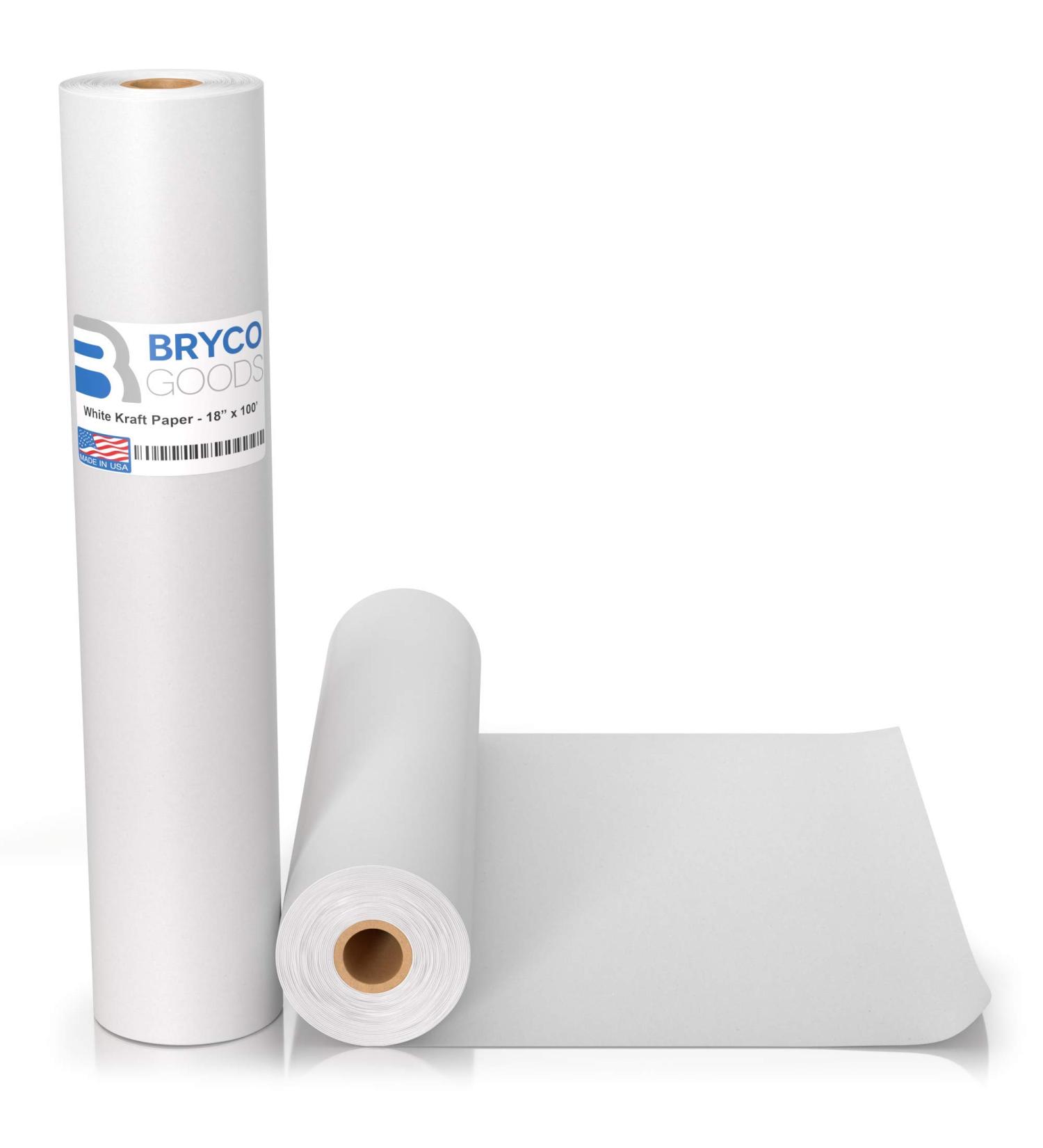 White Kraft Arts and Crafts Paper Roll - 18x100ft - Made in USA | Ideal for Painting, Wall Art, Easel, Bulletin Board, Gift Wrapping & Kids Crafts - Buy Online on GoSupps.com