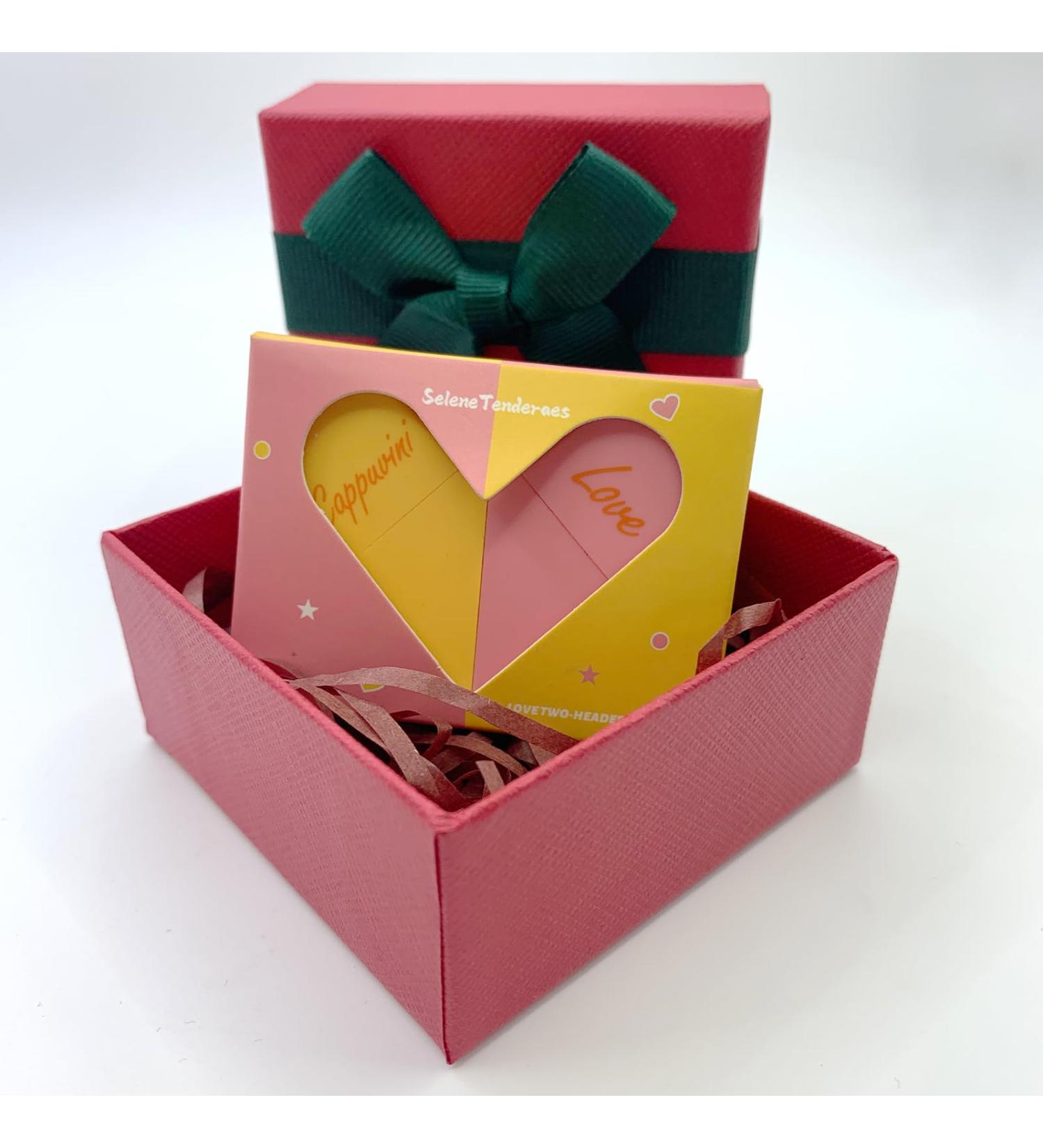 Heart Shaped Dual-use Lip Balm Stick - Honey & Peach | Moisturizing Lip Care in Red Gift Box | Perfect Gifts for Loved Ones - Buy Online on GoSupps.com