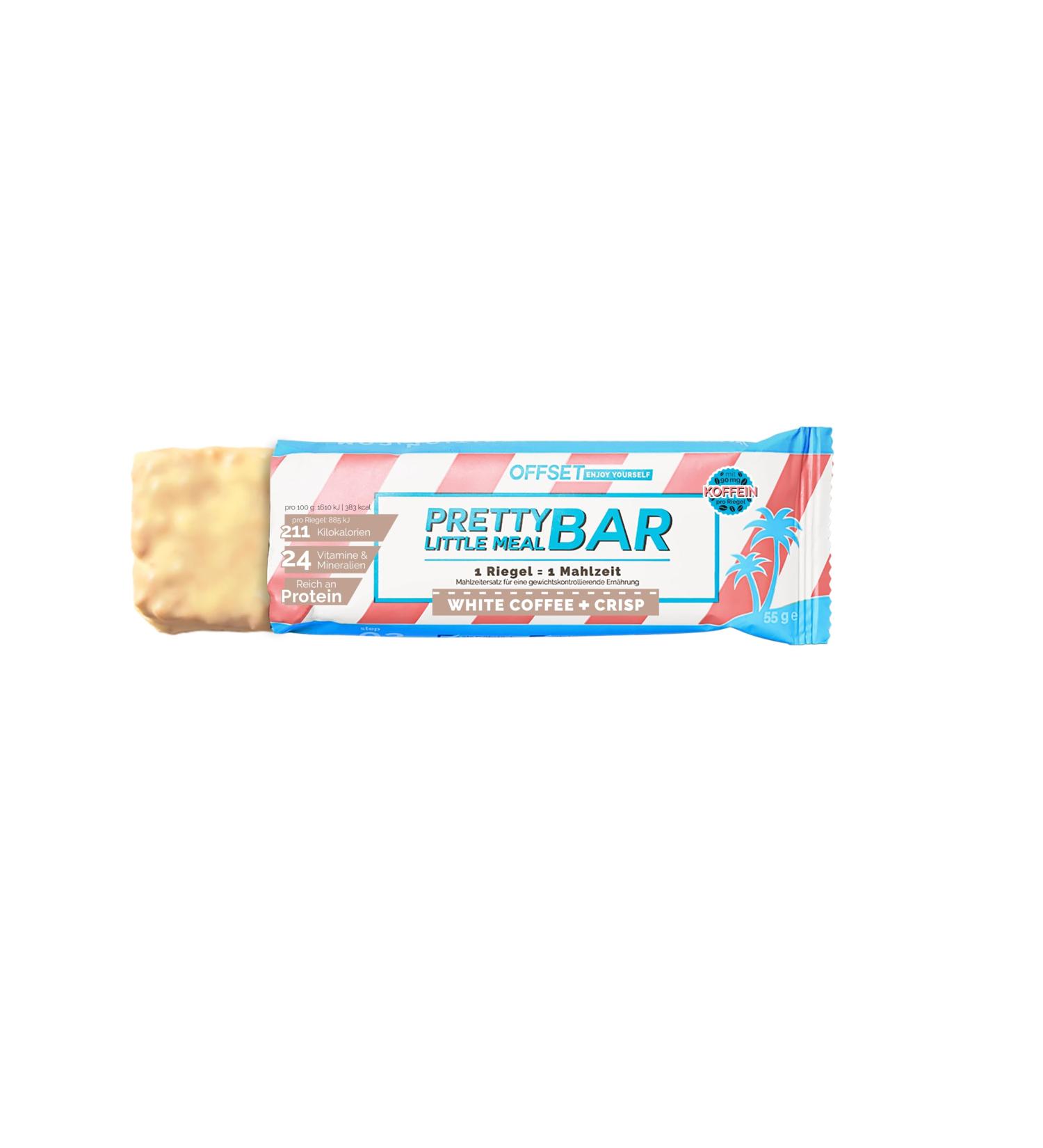 Pretty Little Meal Bar - White Coffee & Crisp by Offset Nutrition | Delicious 211 Cal Protein Bars | 6 Pack of White Chocolate & Coffee Flavor - Buy Online on GoSupps.com