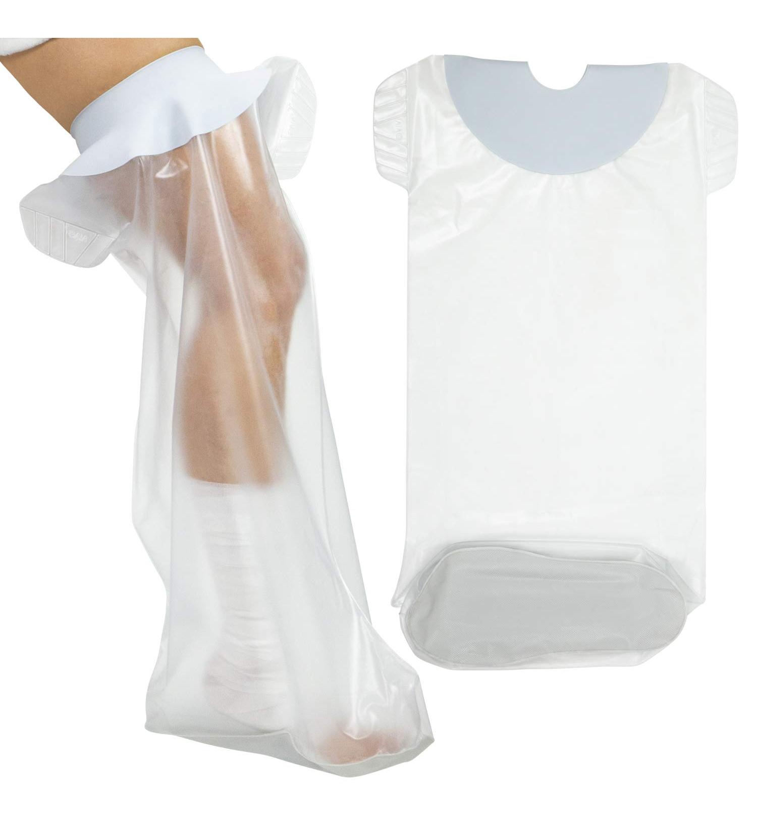 Vive Waterproof Leg Cast Cover - Adult Reusable Shower Protector for Broken Foot, Ankle, Knee, Toe - Sealed Watertight Anti-Slip Design - Buy Online on GoSupps.com