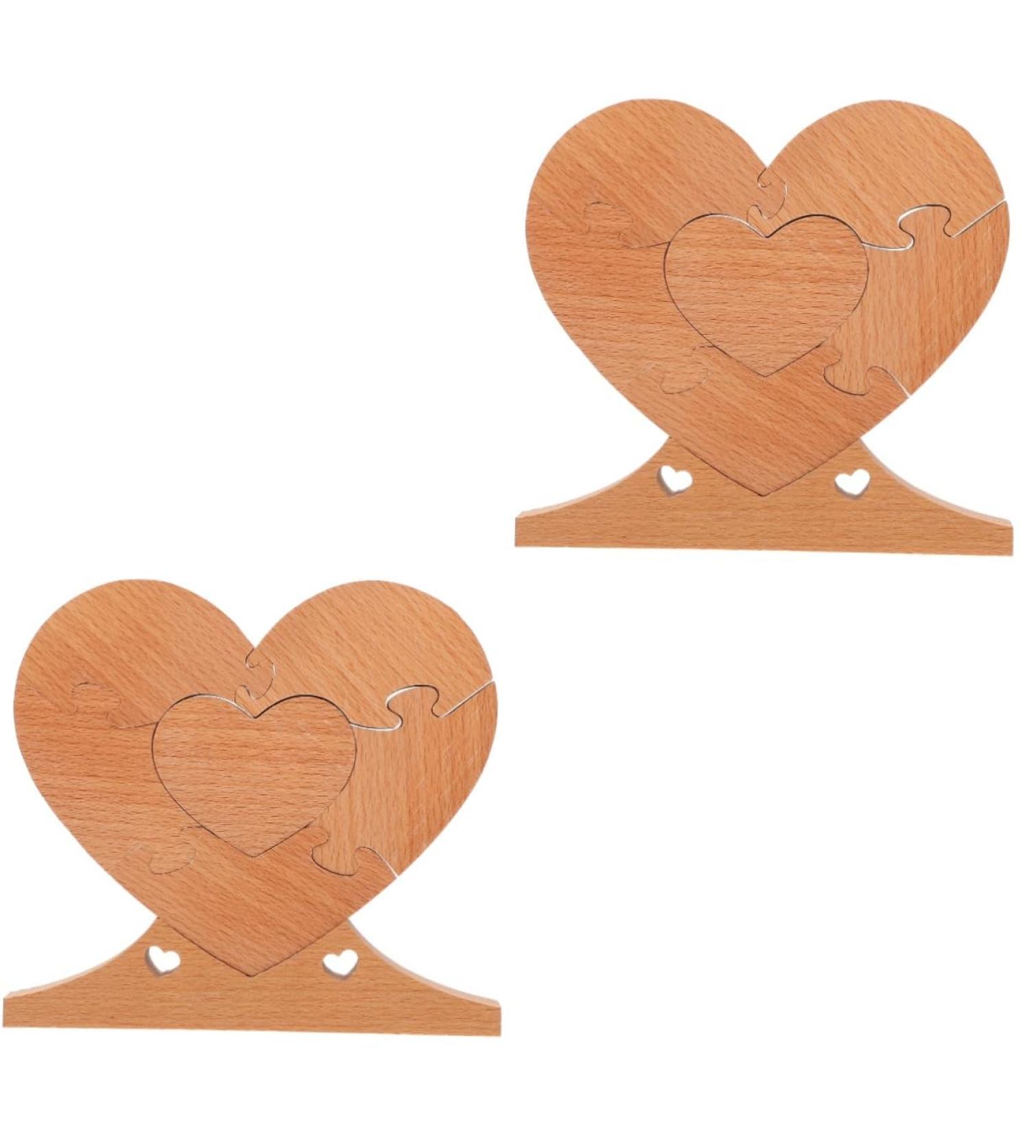 HOMSFOU 2 Pcs Wooden Heart Patchwork Country Home Decor Blank Puzzles to Draw on Wedding Decor Puzzle Board Wedding Wooden Heart Puzzle Heart Puzzle Wall Decor Wooden Adornment 3d The Sign As Shownx2pcs 16.6x15cmx2pcs - Buy Online on GoSupps.com
