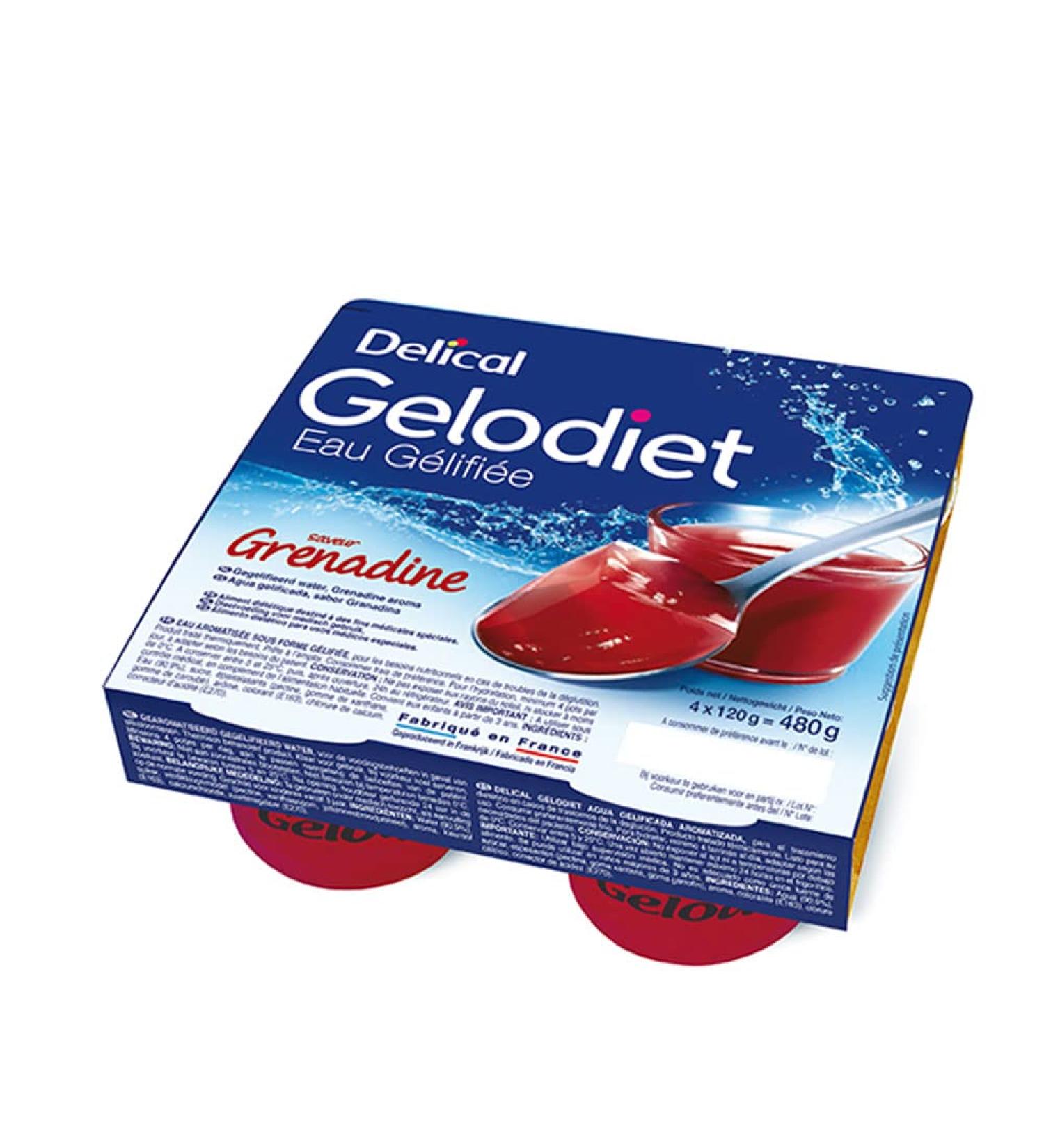 Delical Gelodiet Gel Water 4x120g Delical