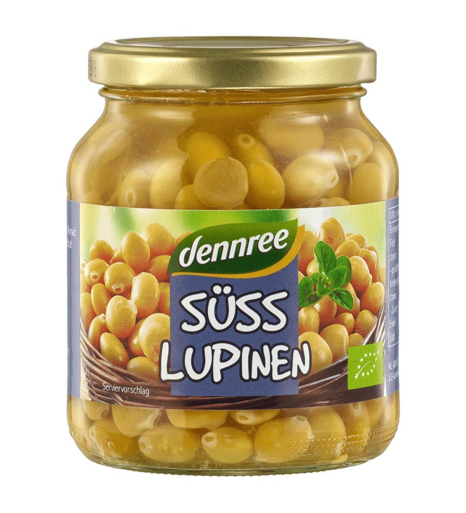 dennree dennree Organic Sweet Lupin in a glass jar 340 g