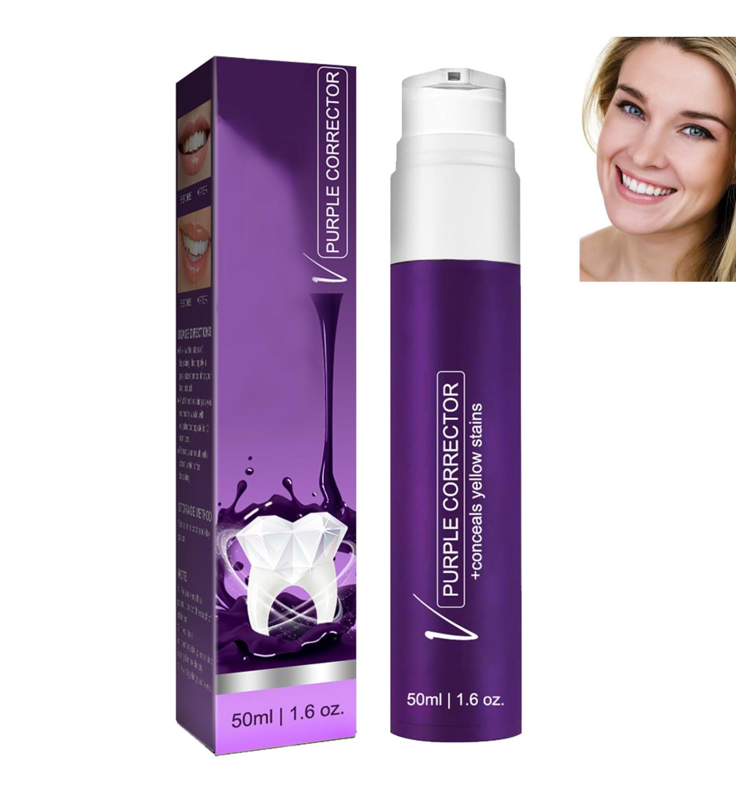 V34 Purple Toothpaste - Teeth Whitening Solution | 50ml Stain Removal for Brighter Smiles - Buy Online on GoSupps.com