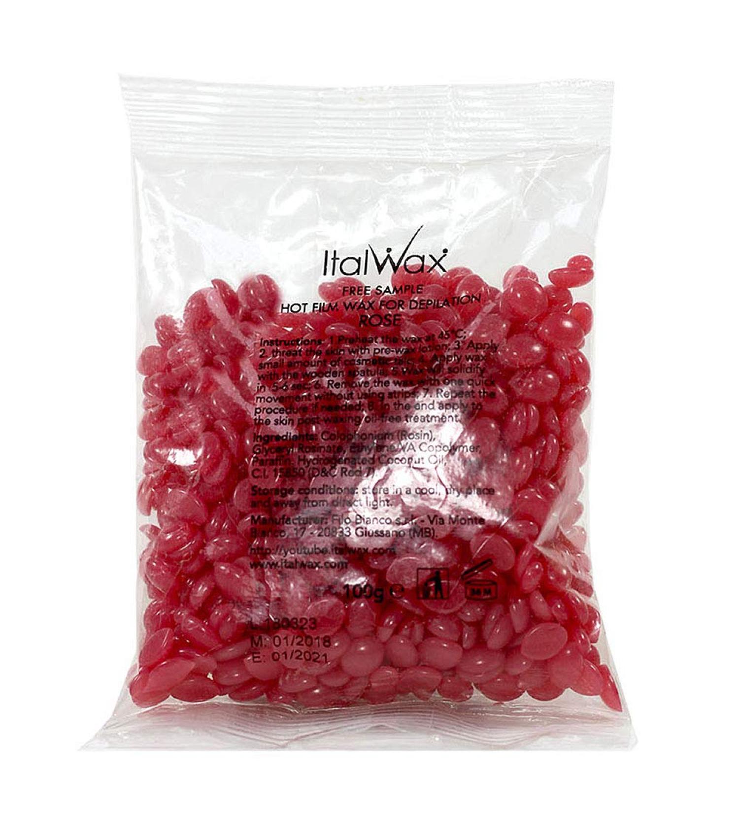 Film wax Rose Italwax Rosa Hot Film Wax wax beads 100 g