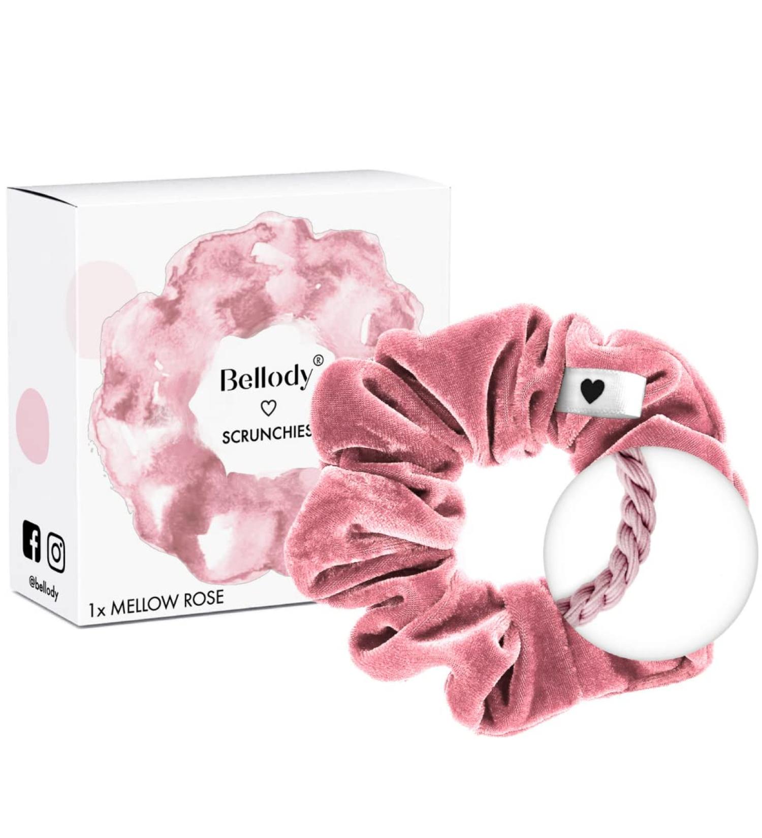 Buy Bellody Mellow Rose Scrunchie - Velvety Soft Hair Tie with Strong Hold & Exclusive Colors - Buy Online on GoSupps.com