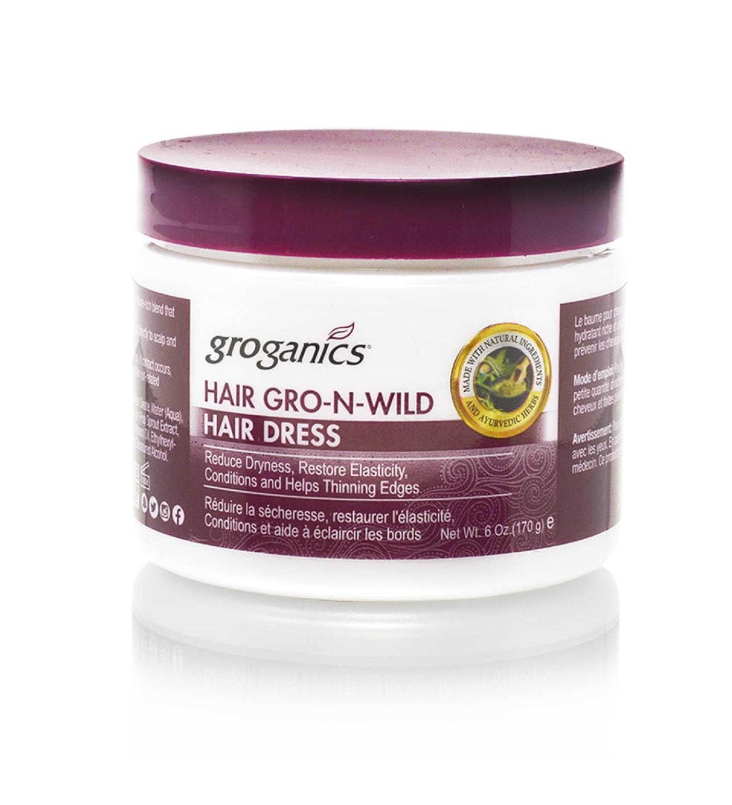Groganics Hair Gro-N-Wild Hair Dress 6oz - Revitalize & Nourish Your Hair | Worldwide Shipping Available - Buy Online on GoSupps.com