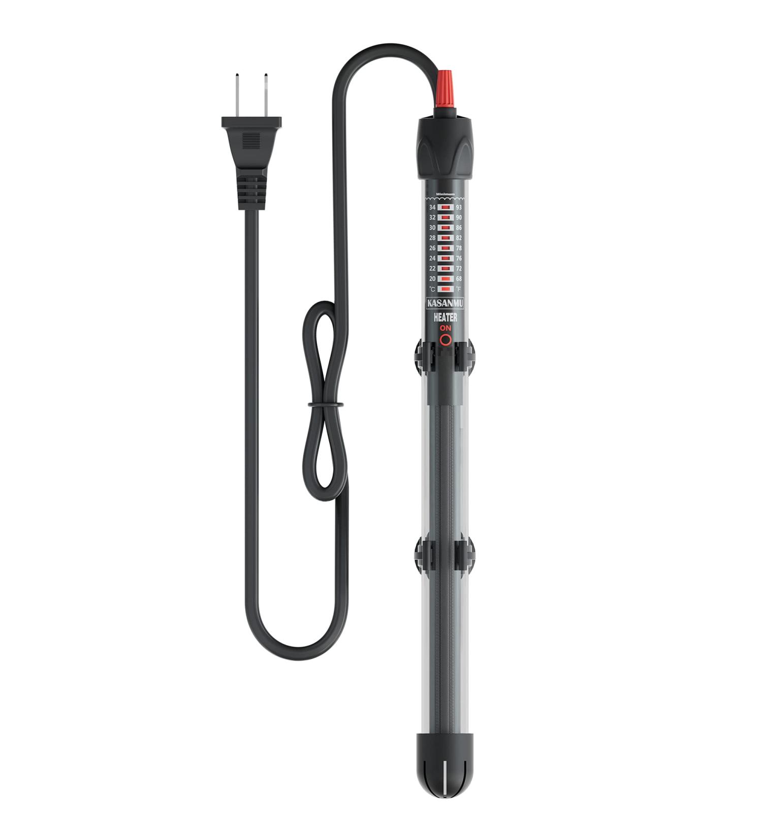 KASANMU Aquarium Heater - Temperature Adjustable (50W/100W/200W/500W) - Saltwater and Fresh Water Fish Tank Heater - Buy Online on GoSupps.com
