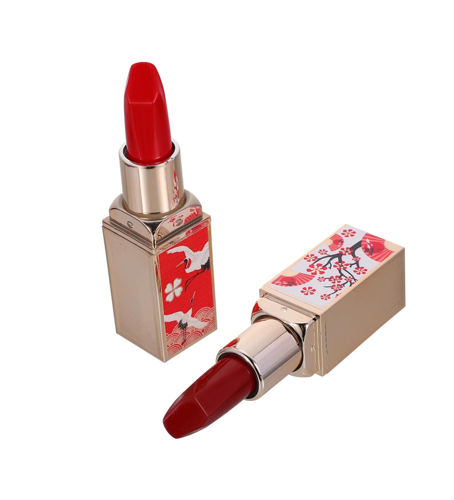 HAPINARY 2pcs Chinese Style Lipstick Non-stick Cup Lipsticks Moisturizing Lipstick Hydrating Lipstick Polymer Clay Cane Lipstick for Lady Lipstick for Women Set Shell Plastic Water Proof 1 count (Pack of 1) As Shown 12 - Buy Online on GoSupps.com