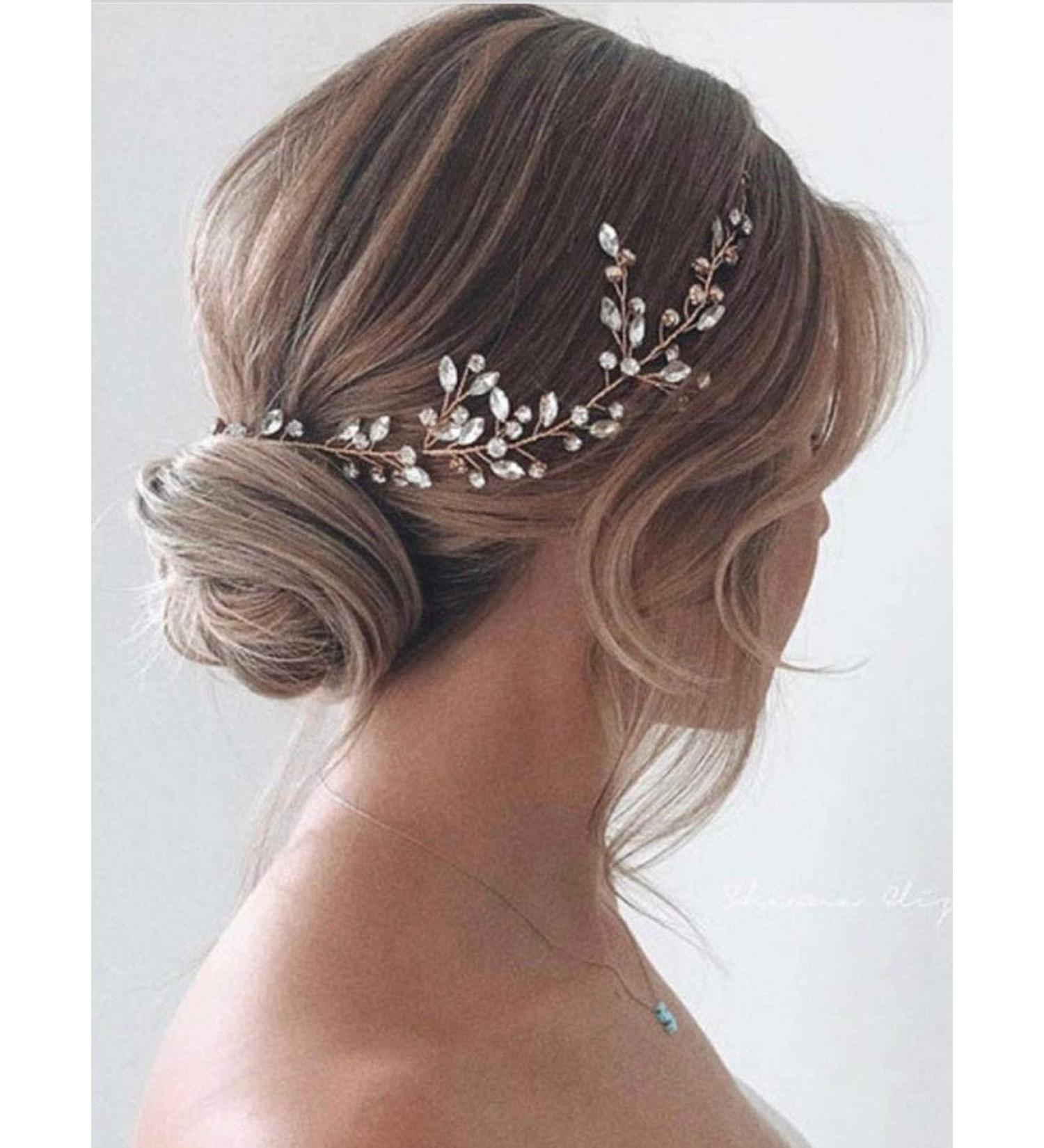JAKAWIN Silver Rhinestone Bride Wedding Crystal Hair Vine Bridal Hair Accessories HV113 for Women and Girls - Buy Online on GoSupps.com