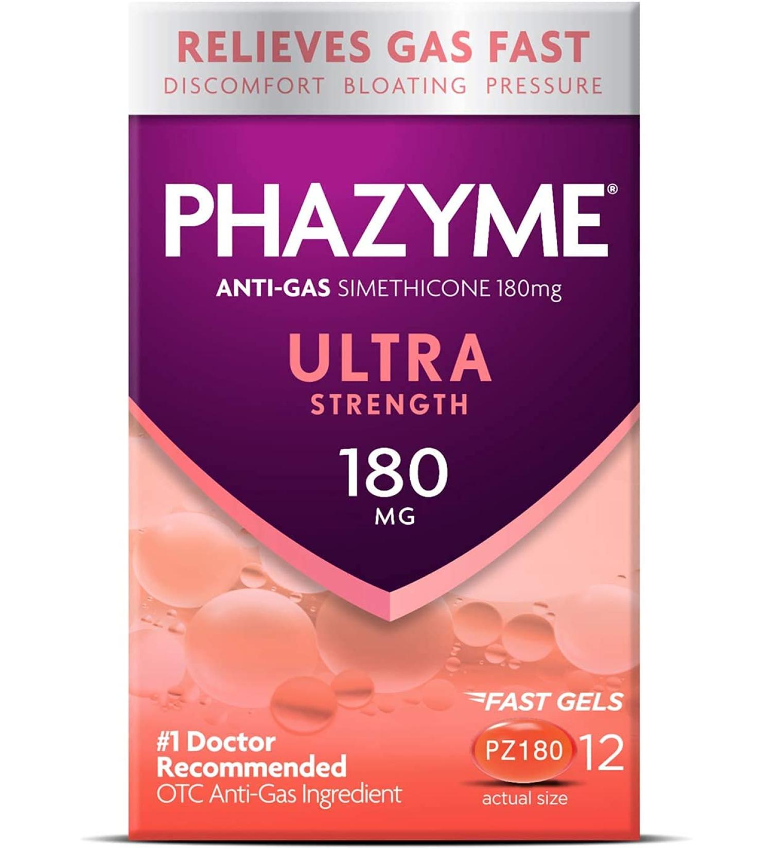 Phazyme Ultra Strength Gas & Bloating Relief Fast Gels - Pack of 2 | Fast-Acting Formula for Quick Relief - Buy Online on GoSupps.com