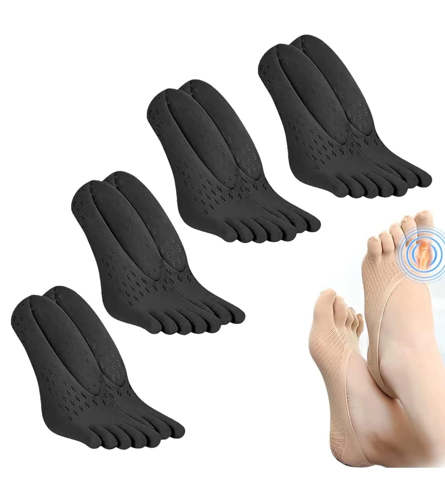 Projoint Antibunions Health Socks - Bunion Relief Orthopedic Compression Socks (4 Pairs, Black) - Buy Online on GoSupps.com