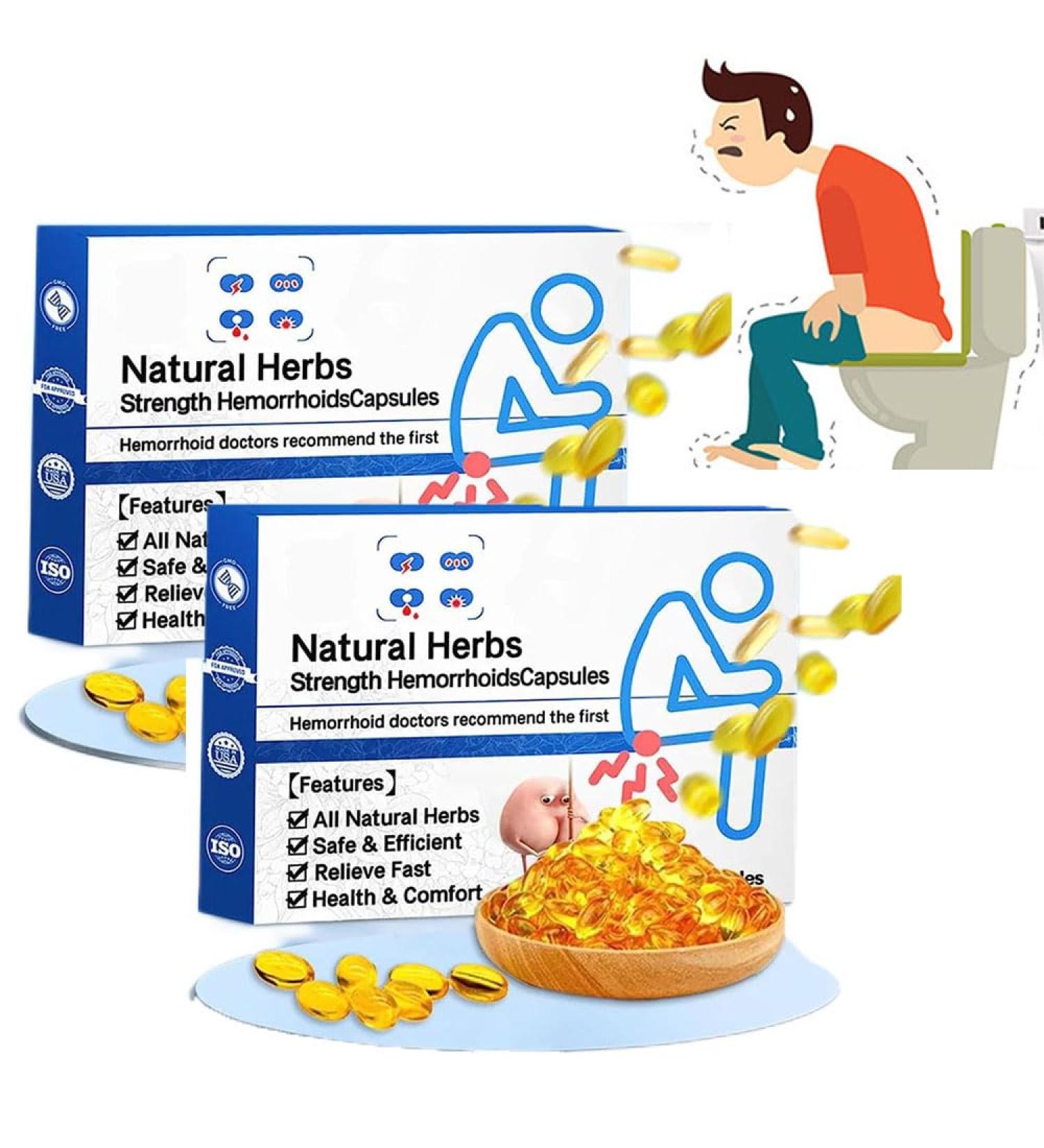 u201cLEROON Natural Herbal Hemorrhoid Capsules - Effective Hemorrhoid Relief Treatmentu201d - Buy Online on GoSupps.com