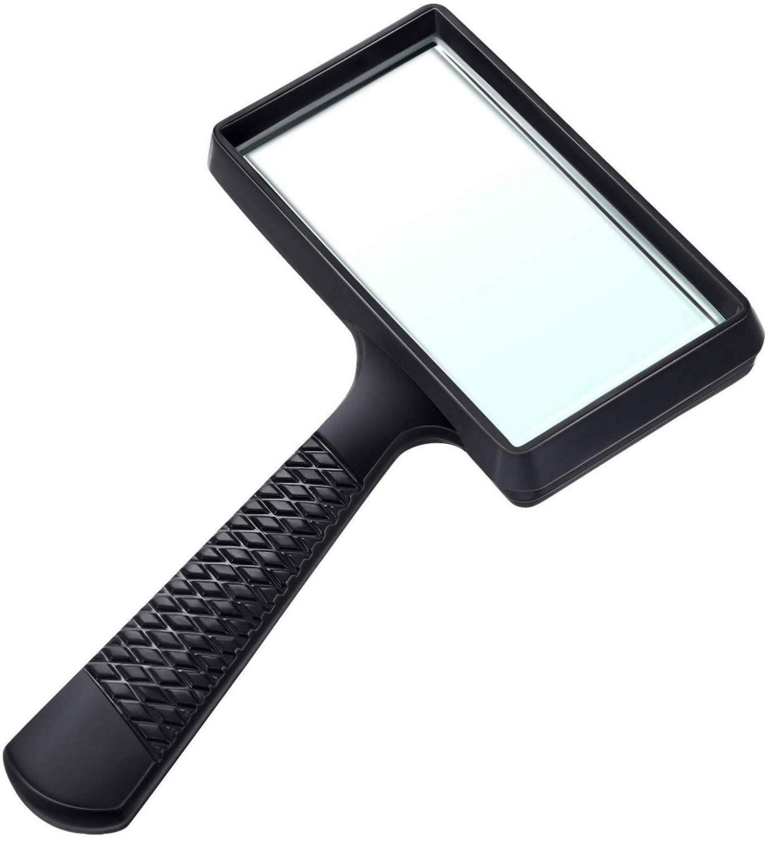 3X Lightweight Handheld Magnifier Rectangular High Clarity Reading Scratch Resistant Glass Lens for Reading Hobbies Repair Observation Hobbies and Crafts Better Life - Buy Online on GoSupps.com