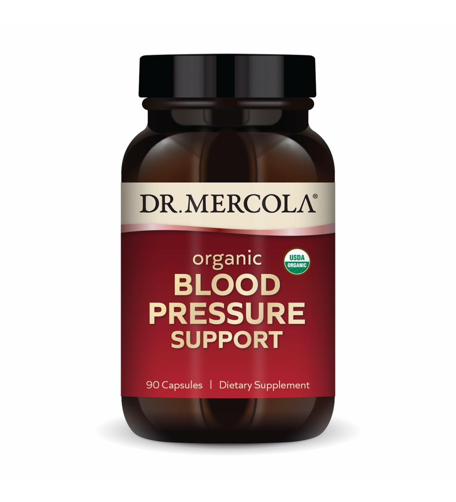 Dr. Mercola Organic Blood Pressure Support - Supports Healthy Circulation - High-Potency Grape Seed Extract - Non-GMO & Soy-Free - 90 Capsules (90 Servings) - Buy Online on GoSupps.com