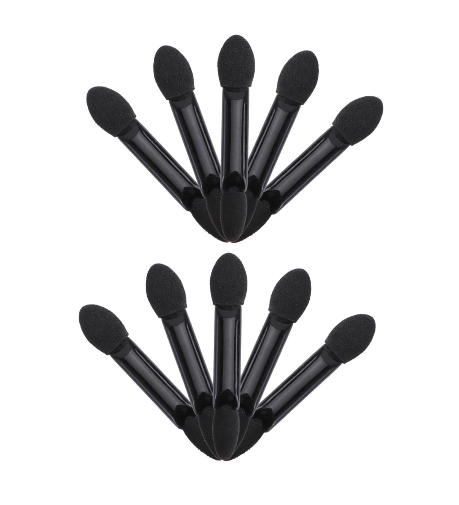 VINTORKY 10pcs Makeup Tool Kit Applicateur Dual Sided Eye Shadow Brush Fard Supple Eyeshadow Brush Face Black - Buy Online on GoSupps.com