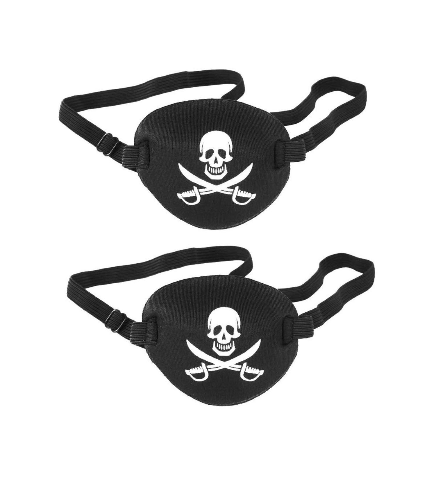 Pirate Skull Eye Patch for Adults & Kids - Adjustable Single Eye Cover for Amblyopia Lazy Eye & Strabismus - 2 Pcs - Buy Online on GoSupps.com