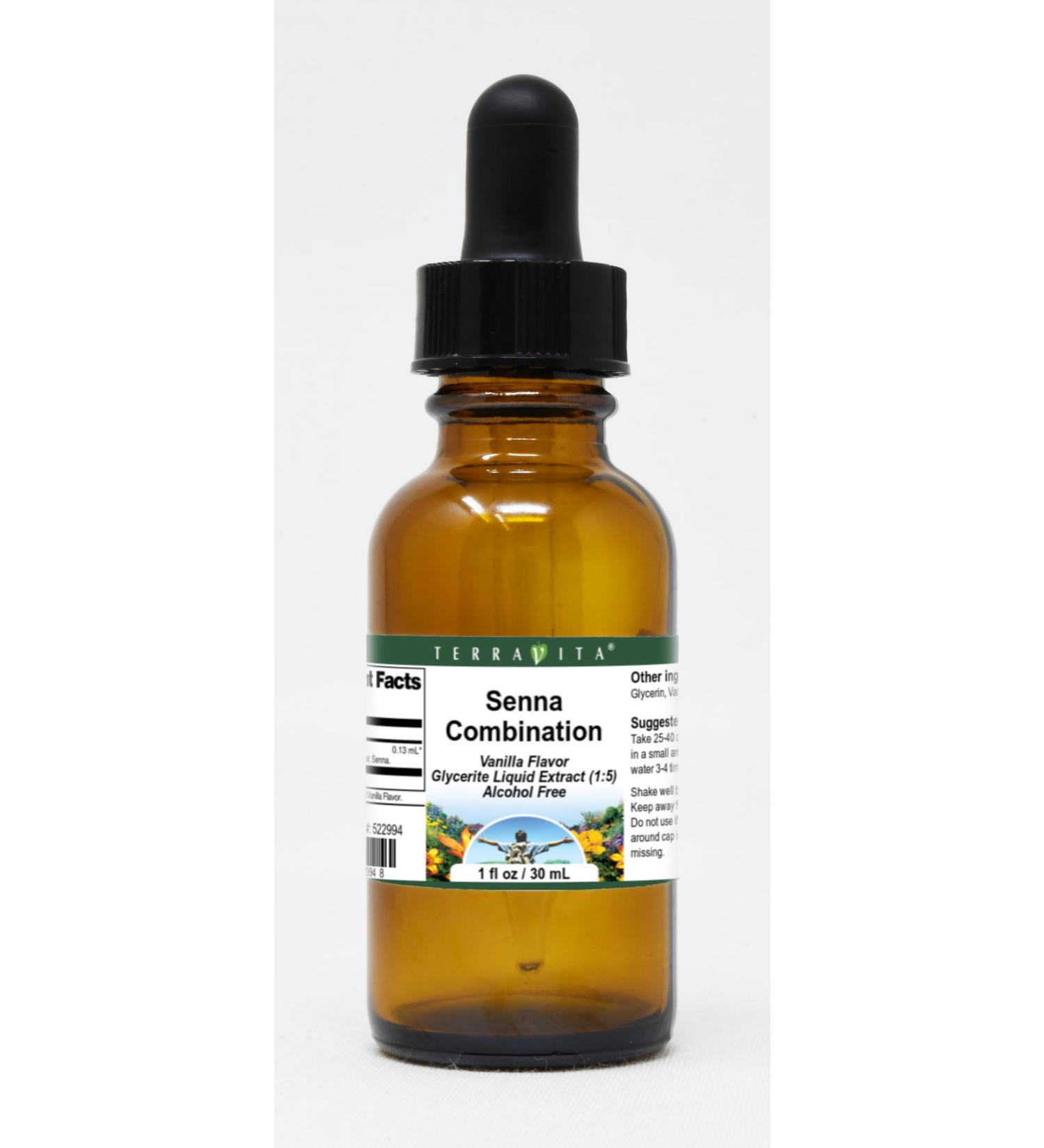 Buy Senna Combination Glycerite Liquid Extract - Vanilla Flavored (1 oz) | International Shipping Available - Buy Online on GoSupps.com