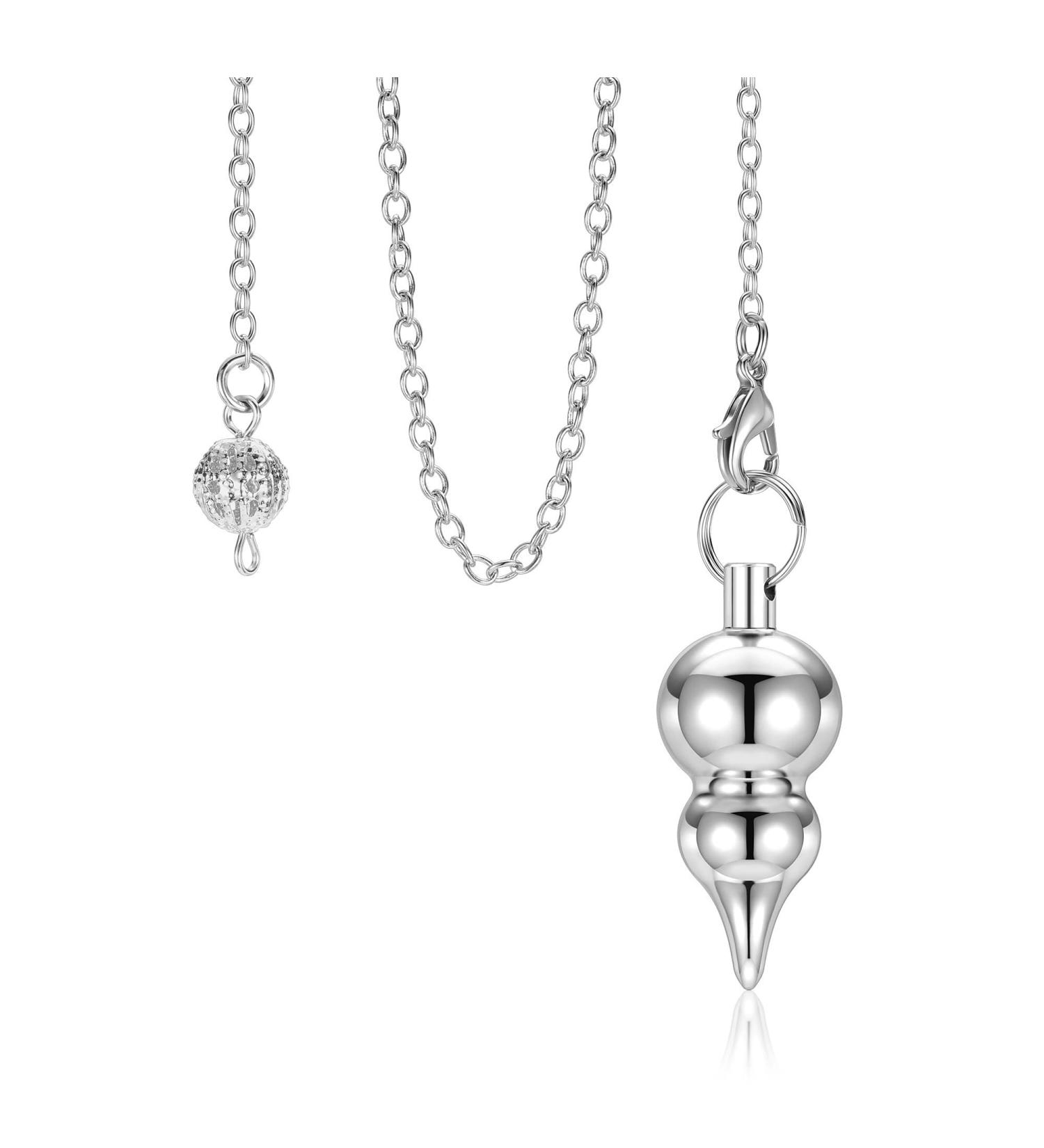 Jovivi Divination Pendulum - Egyptian Metal Brass Copper Bottle Shape Radiesthesia | Esoteric Cone Magnetic Display - Buy Online on GoSupps.com