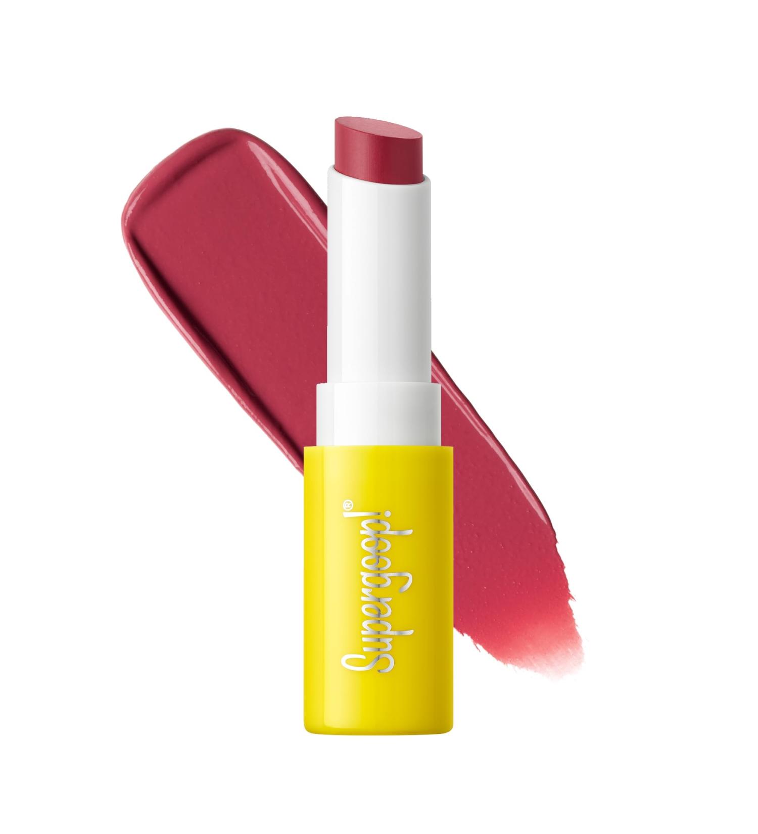 Supergoop! Lipshade 100% Mineral SPF 30 - Hydrating Lipstick Lucky Me (Rose) | Buildable Color & Nourishing Protection - Buy Online on GoSupps.com