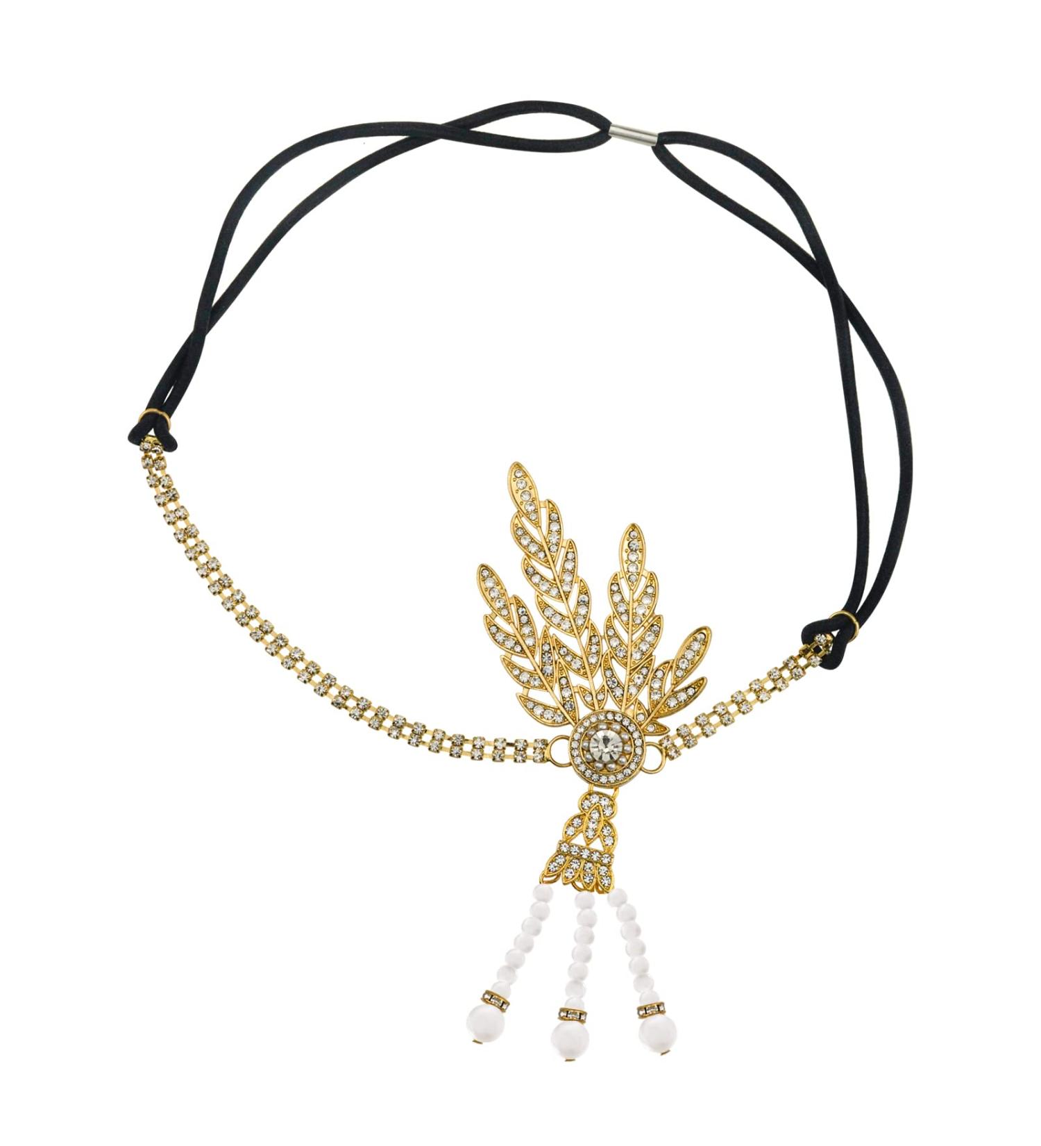 Rhinestones 1920s Headband Vintage Flapper Accessories 1920s Headpiece Pearl Hair Bands Gold Bridal Wedding Flapper Headband 1920s Hair Accessories for Women (Gold) - Buy Online on GoSupps.com
