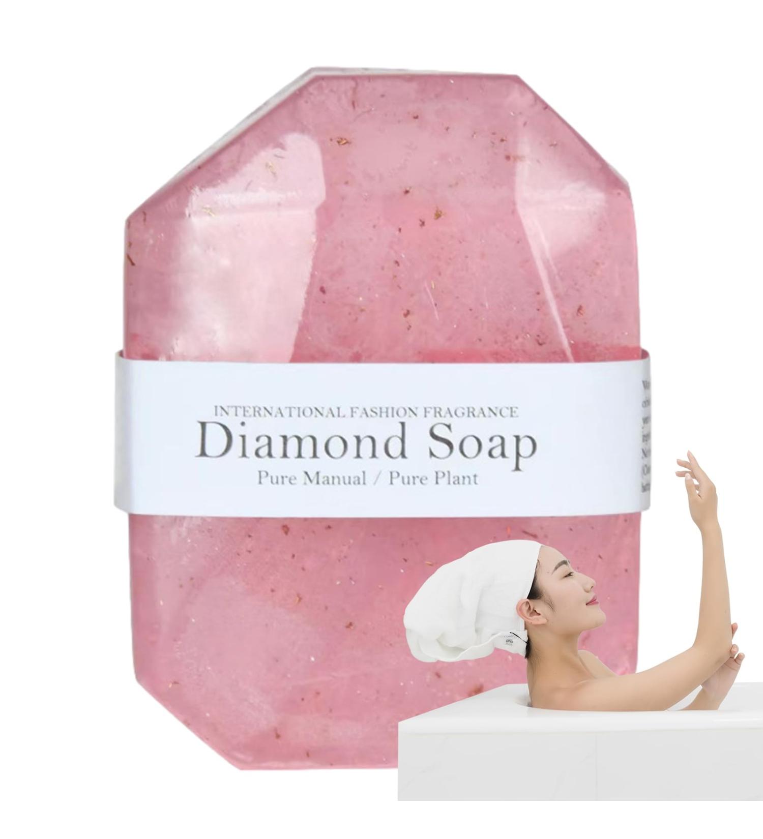  Veeteah Handmade Gemstone Shaped Soap | Natural Moisturizing Soap with Gold Foil | Scented Soap for Men and Women for Face and Veeteah - Buy Online on GoSupps.com