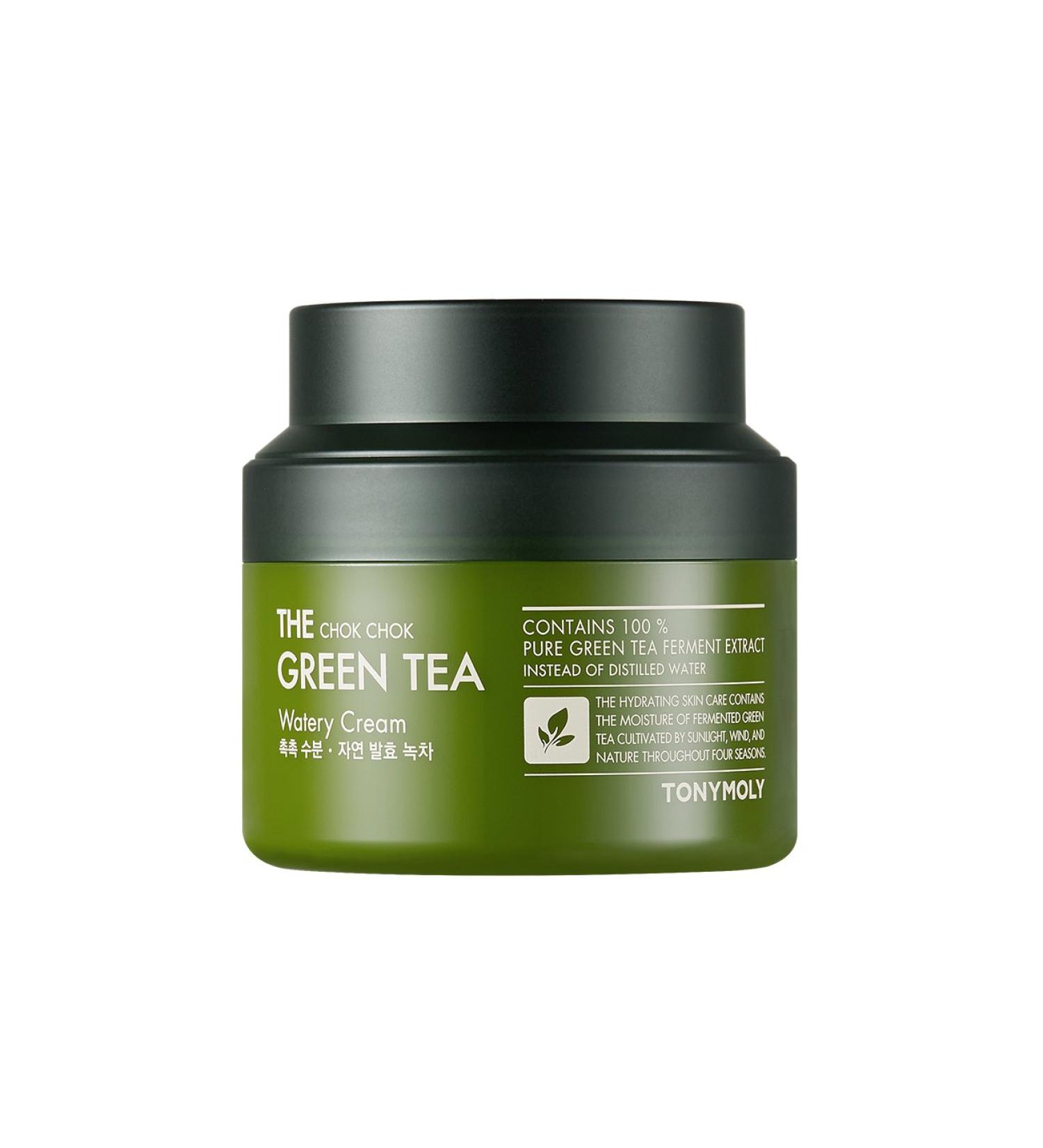 TONYMOLY The Chok Chok Green Tea Watery Cream  3.38 Fl Oz (Pack of 1)