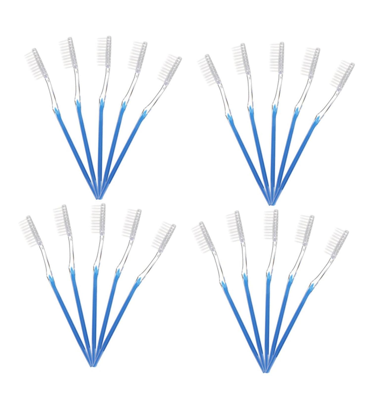 Solustre 50 Pack Disposable Toothbrushes - Travel-Friendly 2-in-1 Cleaning Brushes for Hotels & Travel - Buy Online on GoSupps.com