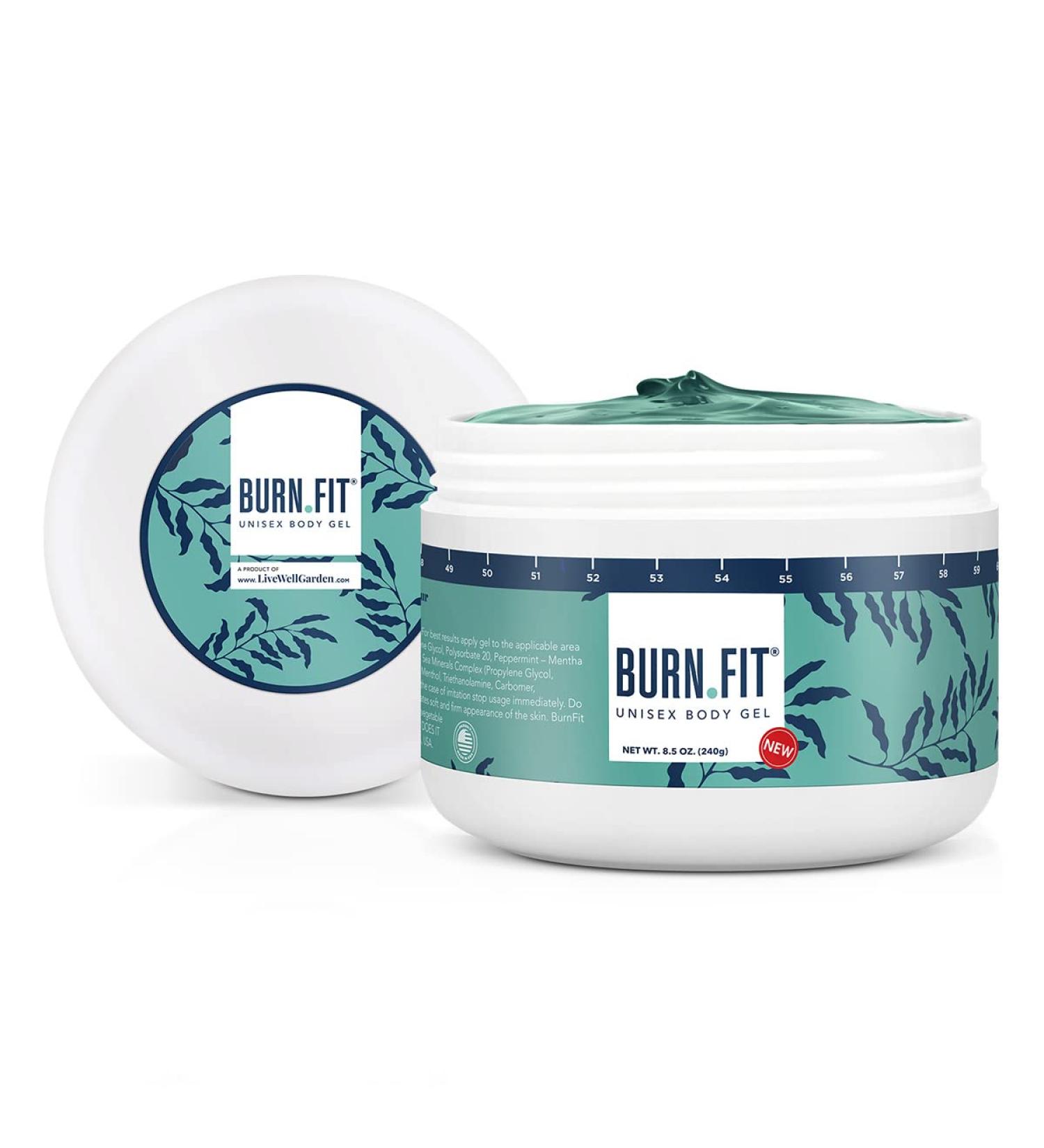 LIVEWELLGARDEN Burn Fit Anti Cellulite Body Gel - Lightweight Pre Workout Skin Firming Gel - Belly Reducer - 8.5 Oz - Buy Online on GoSupps.com