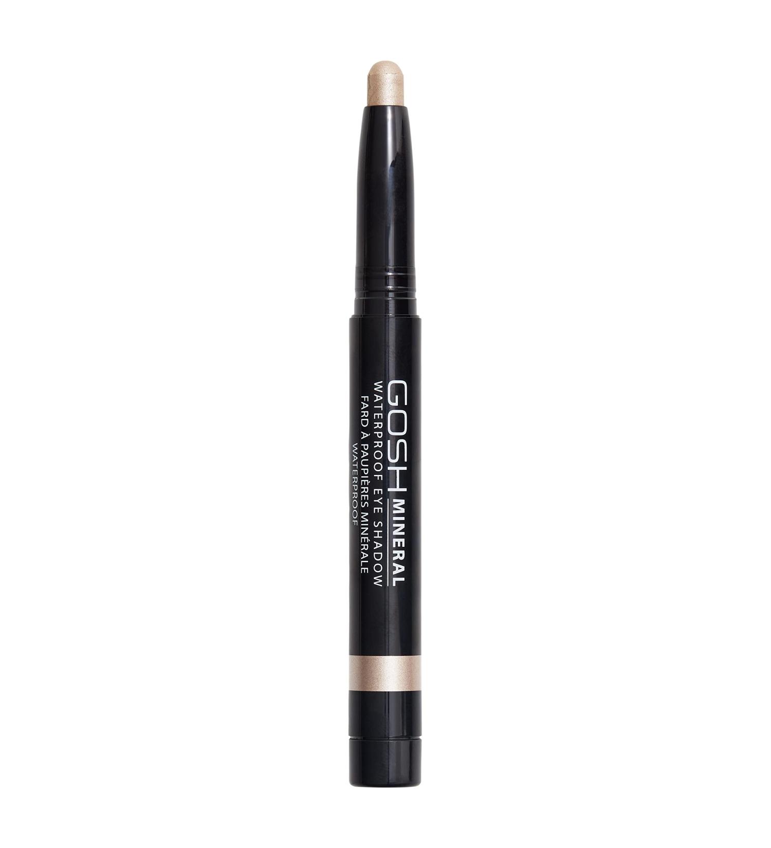 GOSH Mineral Waterproof Eye Shadow Pencil - 011 Vanilla Highlight | Long-lasting Creamy Texture Intense Color | Easy Application & Fragrance-Free - Buy Online on GoSupps.com