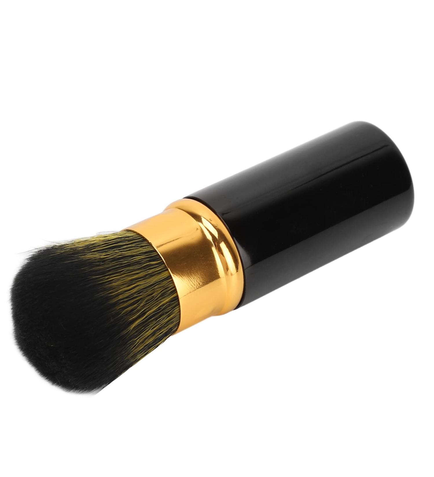Verdant Touch Retractable Blush Brush Retractable Makeup Brush Portable Soft Hair Loose Powder Brush for Makeup Artist Black - Buy Online on GoSupps.com