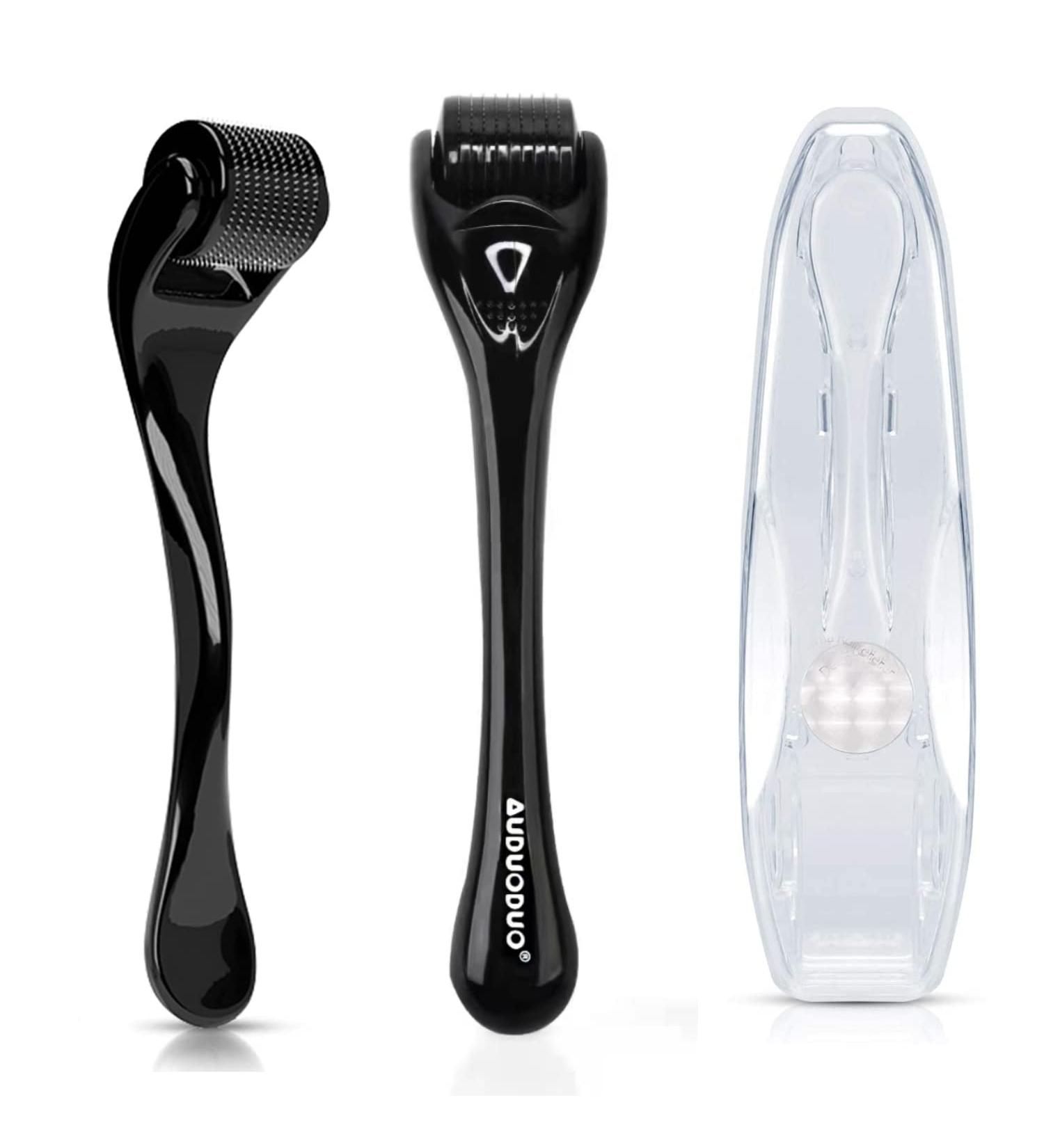 Auduoduo 0.5mm Derma Roller with Real Silver Needles - Microneedling Roller for Skin & Hair Care | 2022 Advanced Seamless Version - Buy Online on GoSupps.com