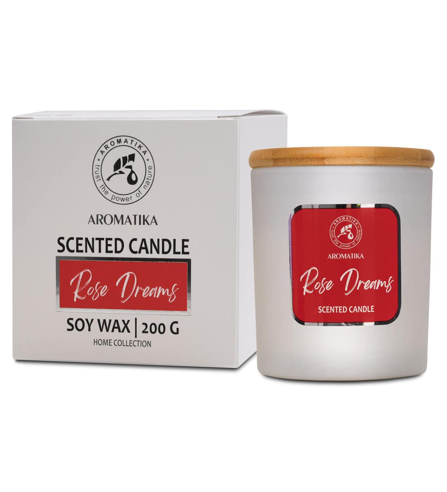 Scented Candle Rose Dreams | Luxury Soy Wax Aromatherapy Candle - 45 Hours Burn - Perfect Gift for Home - Buy Online on GoSupps.com