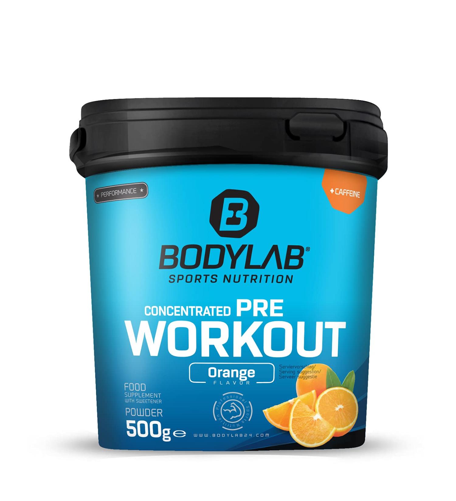 BODYLAB24 Concentrated Pre-Workout Booster Orange 500g | Energy Booster with Creatine Beta-Alanine & Caffeine for Maximum Power & Endurance - Buy Online on GoSupps.com