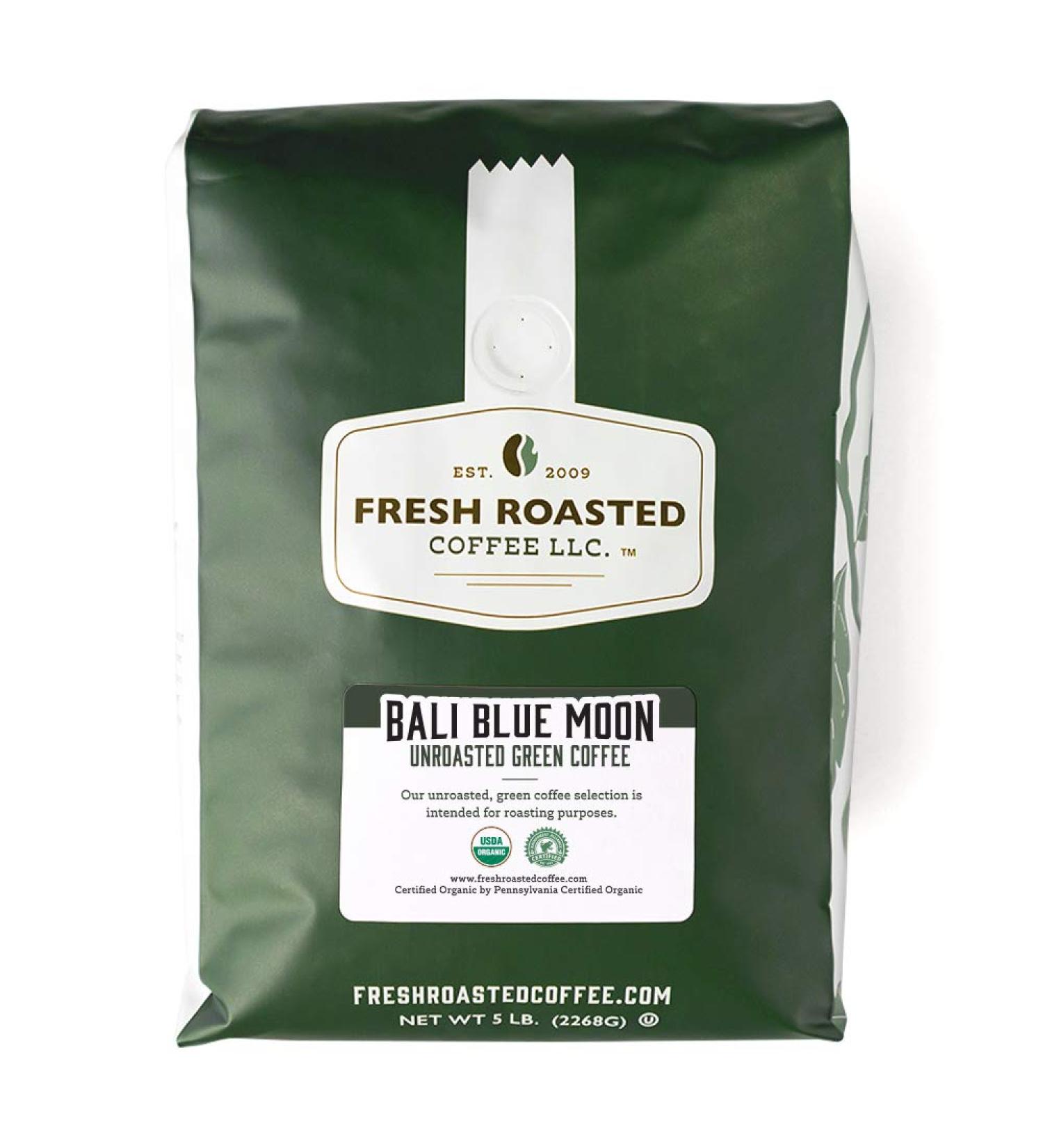 Organic Bali Blue Moon Coffee Beans - 5 lb (Pack of 1) | Freshly Roasted & Kosher - Buy Online on GoSupps.com